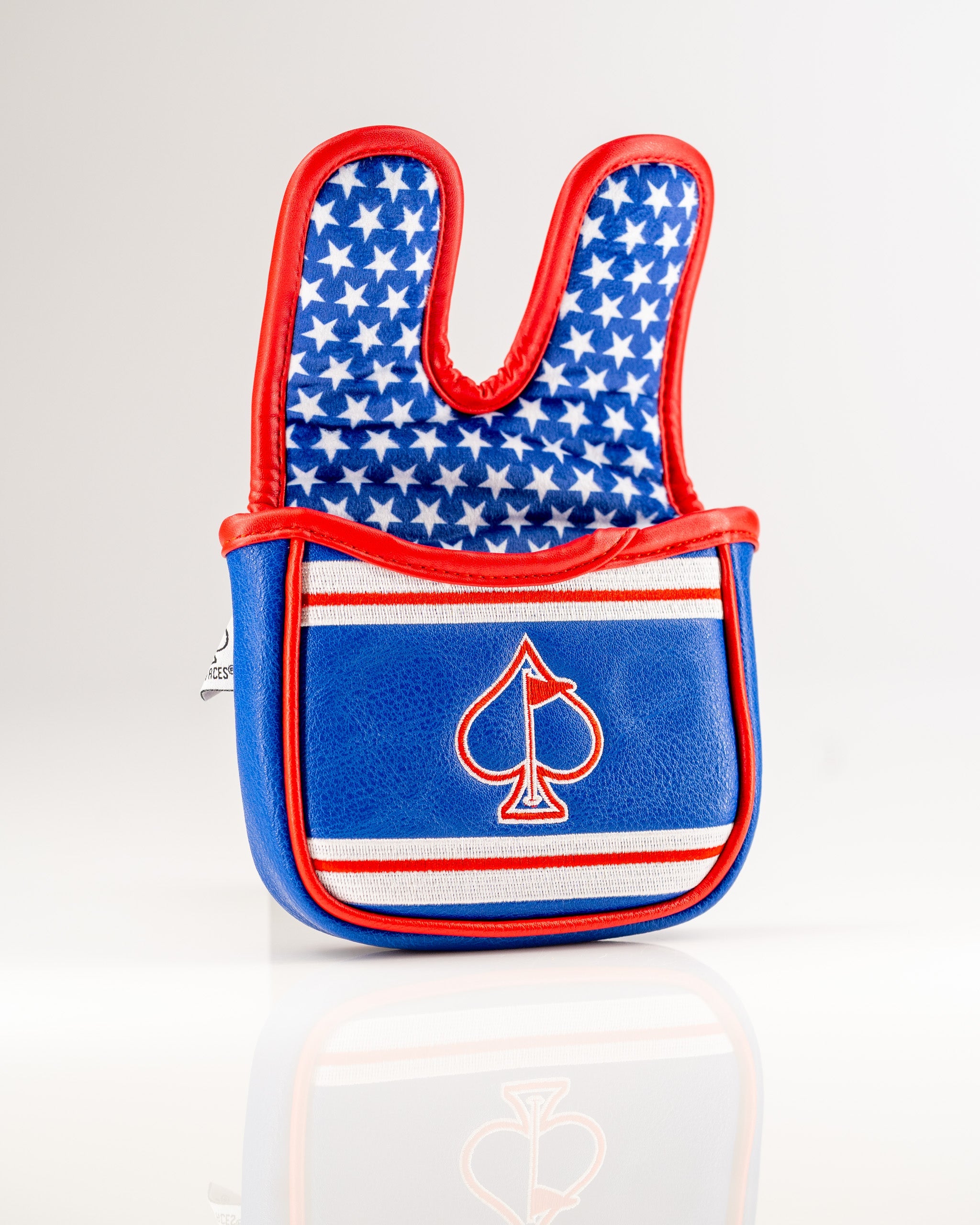 USA Tribute 2.0 center shaft mallet putter cover featuring a stars and stripes design with a bold spade logo.