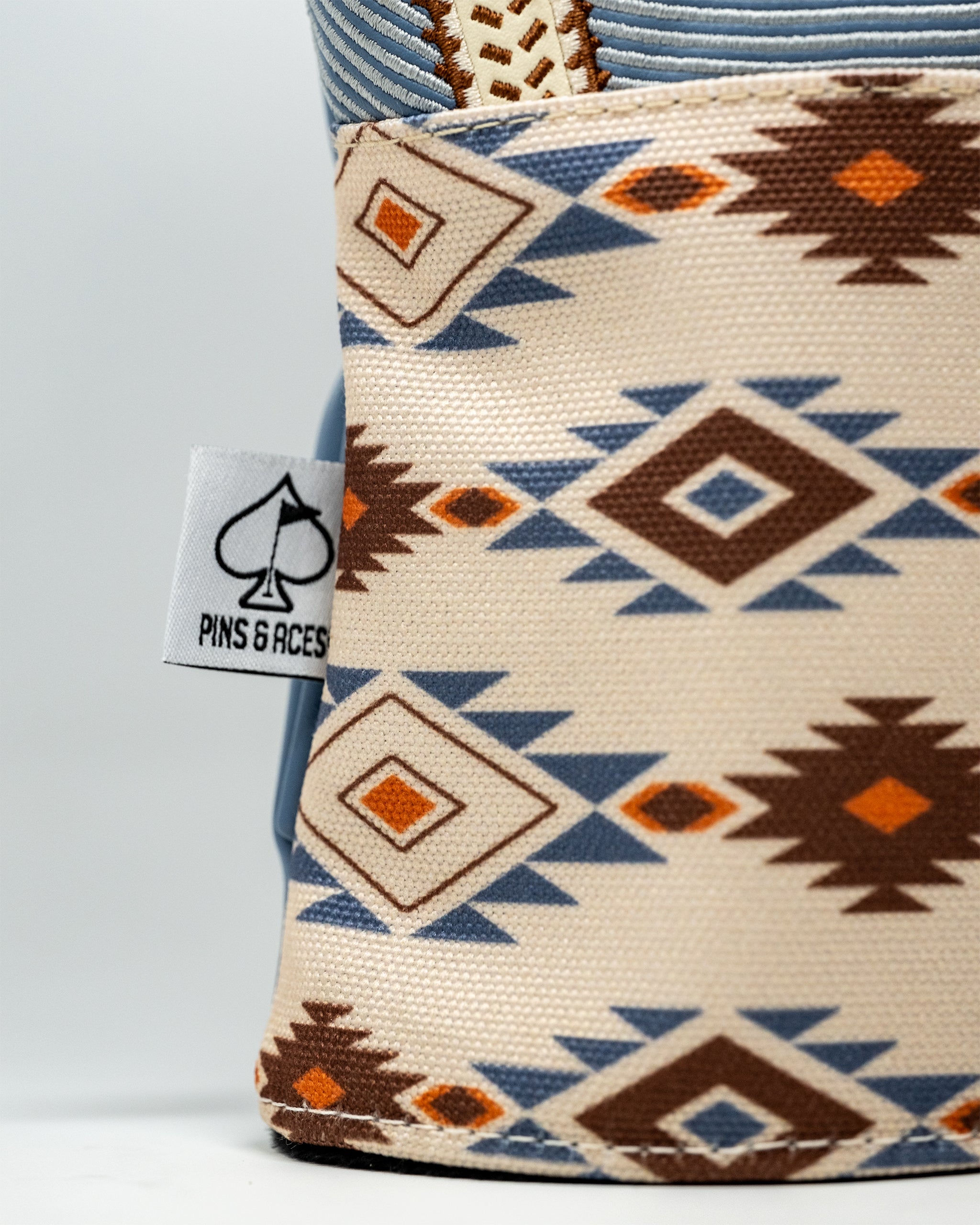 Western aesthetic driver cover featuring a vintage cowboy design with intricate patterns and earthy tones, ideal for golf enthusiasts.