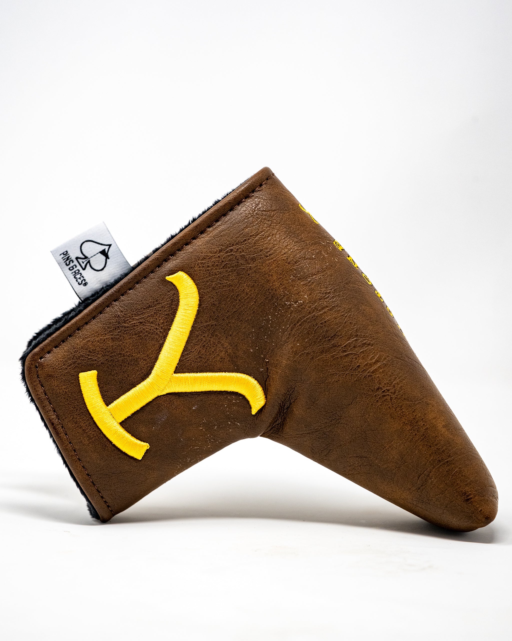 Yellowstone Putter Cover - Blade featuring a vibrant landscape design, durable material, and a secure fit for protection.