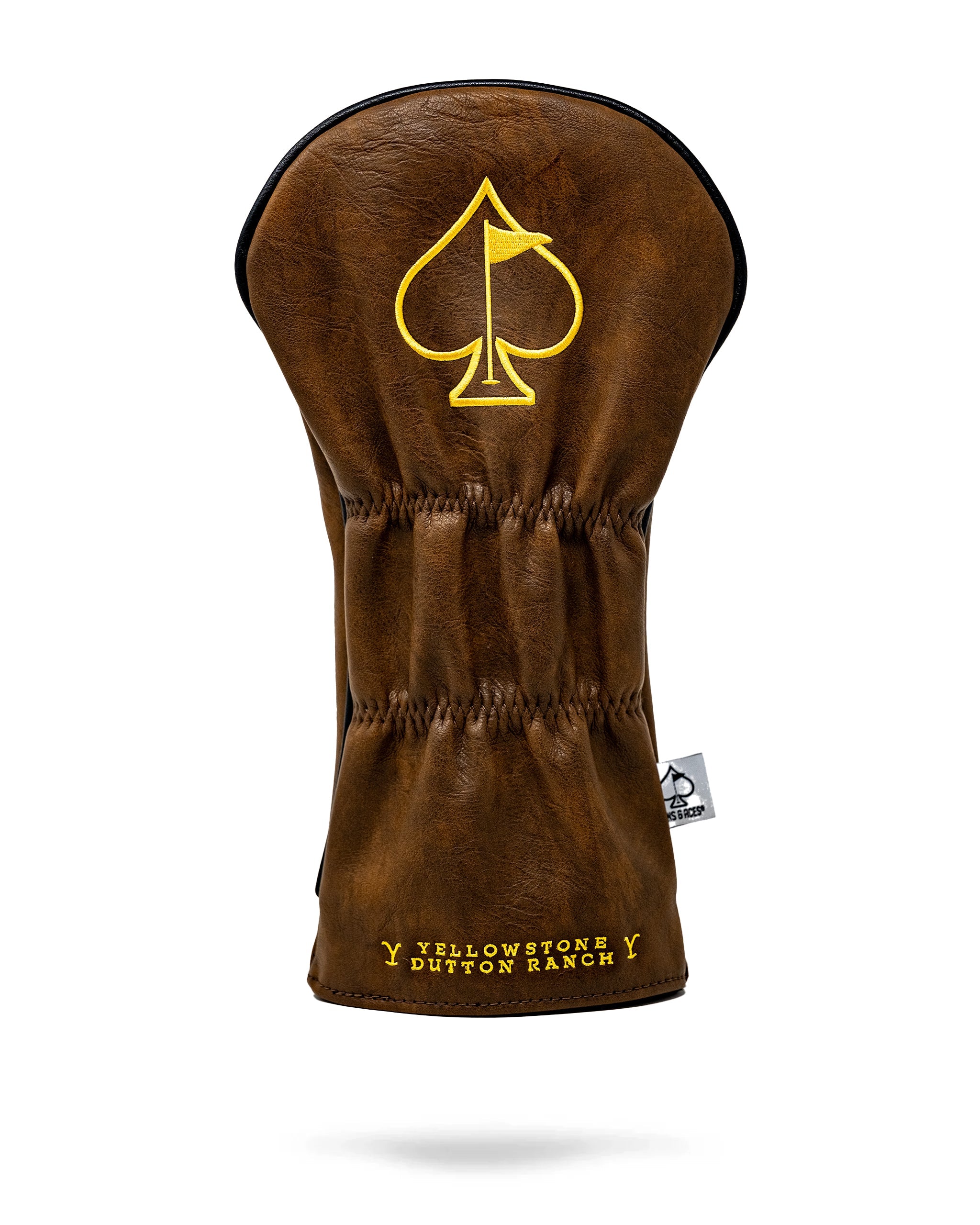 Yellowstone Driver Cover featuring a scenic design with mountains and trees, ideal for golf enthusiasts.