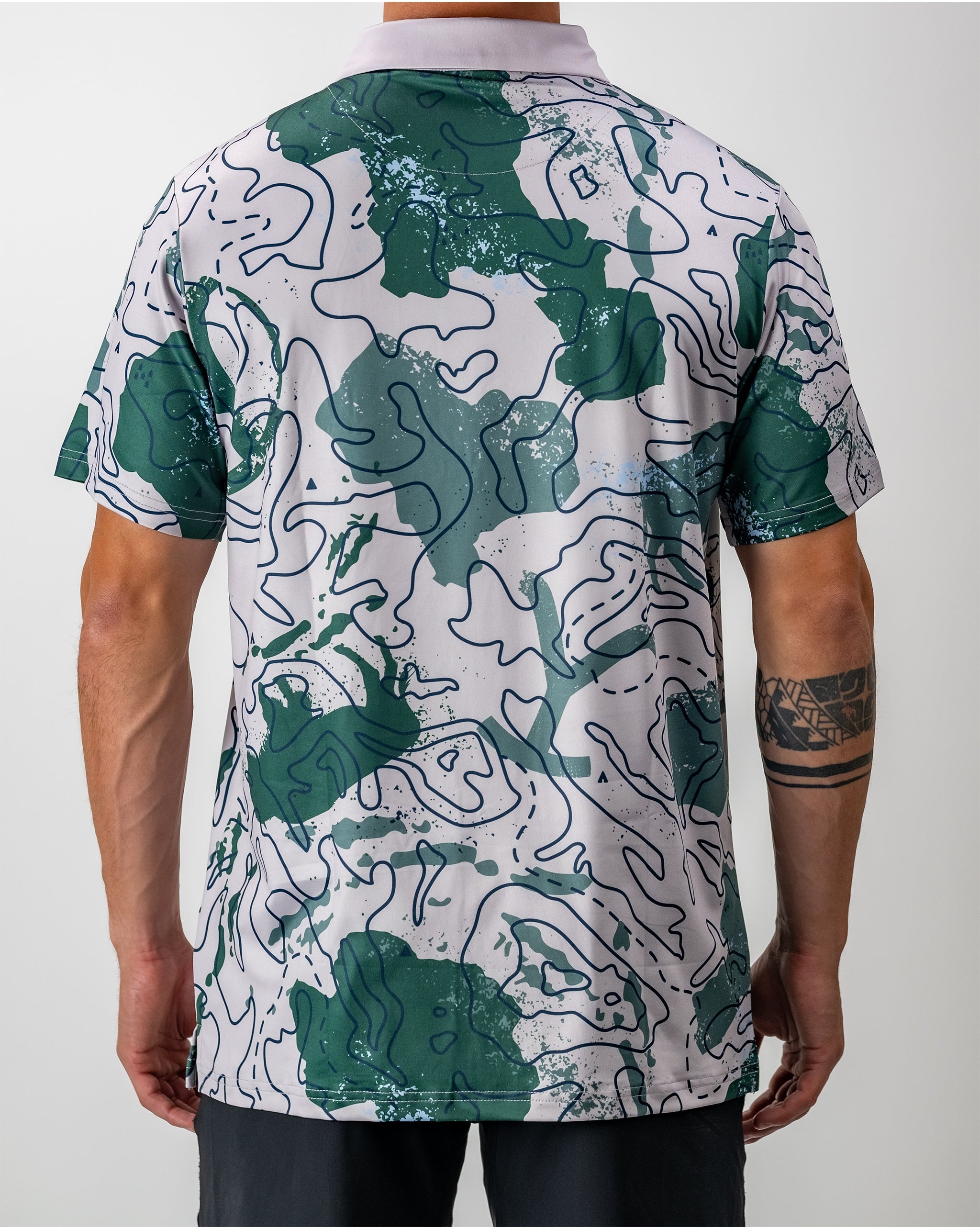 Yellowstone National Park topographic map design featuring detailed elevation lines and iconic landmarks on a fabric background.