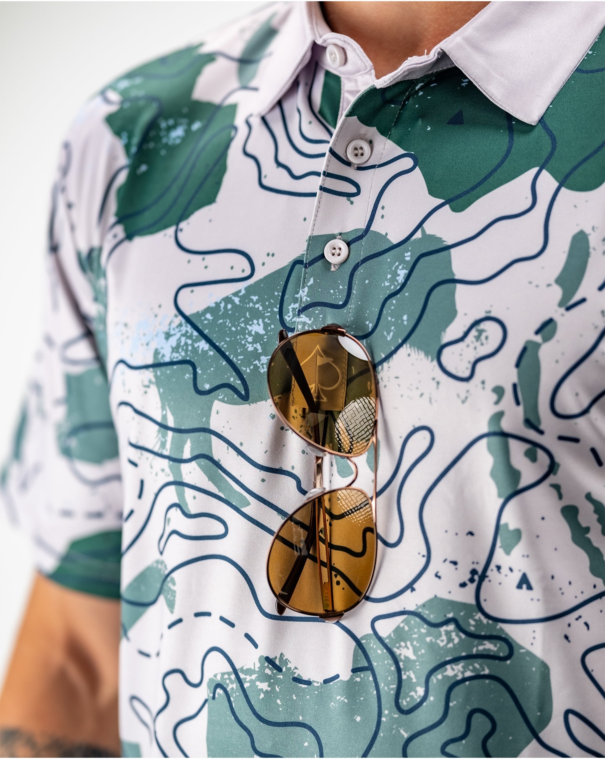 Yellowstone Topographic map graphic on a stylish apparel item.