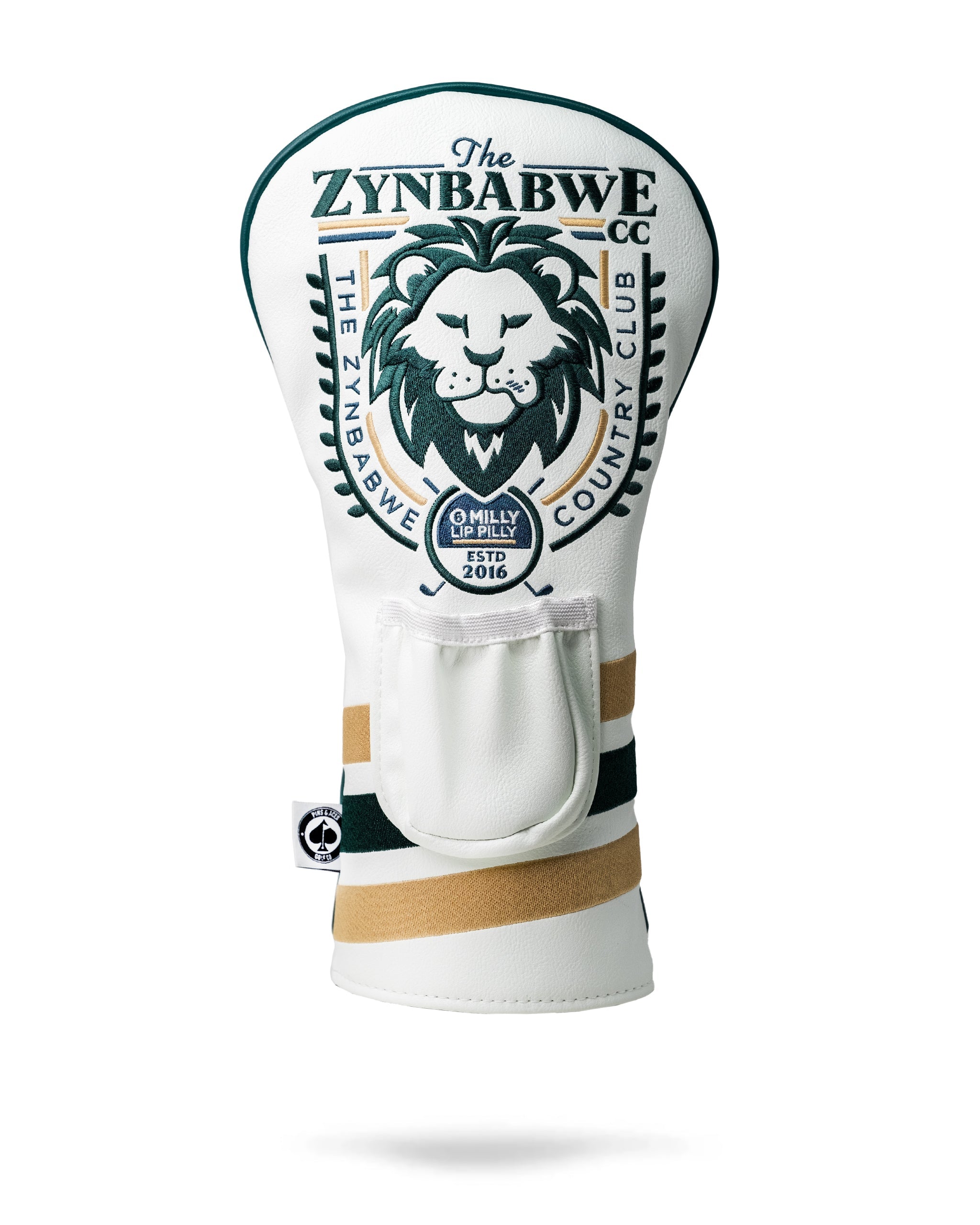 Zynbabwe Country Club driver cover featuring a stylish design with a logo, perfect for golf enthusiasts.