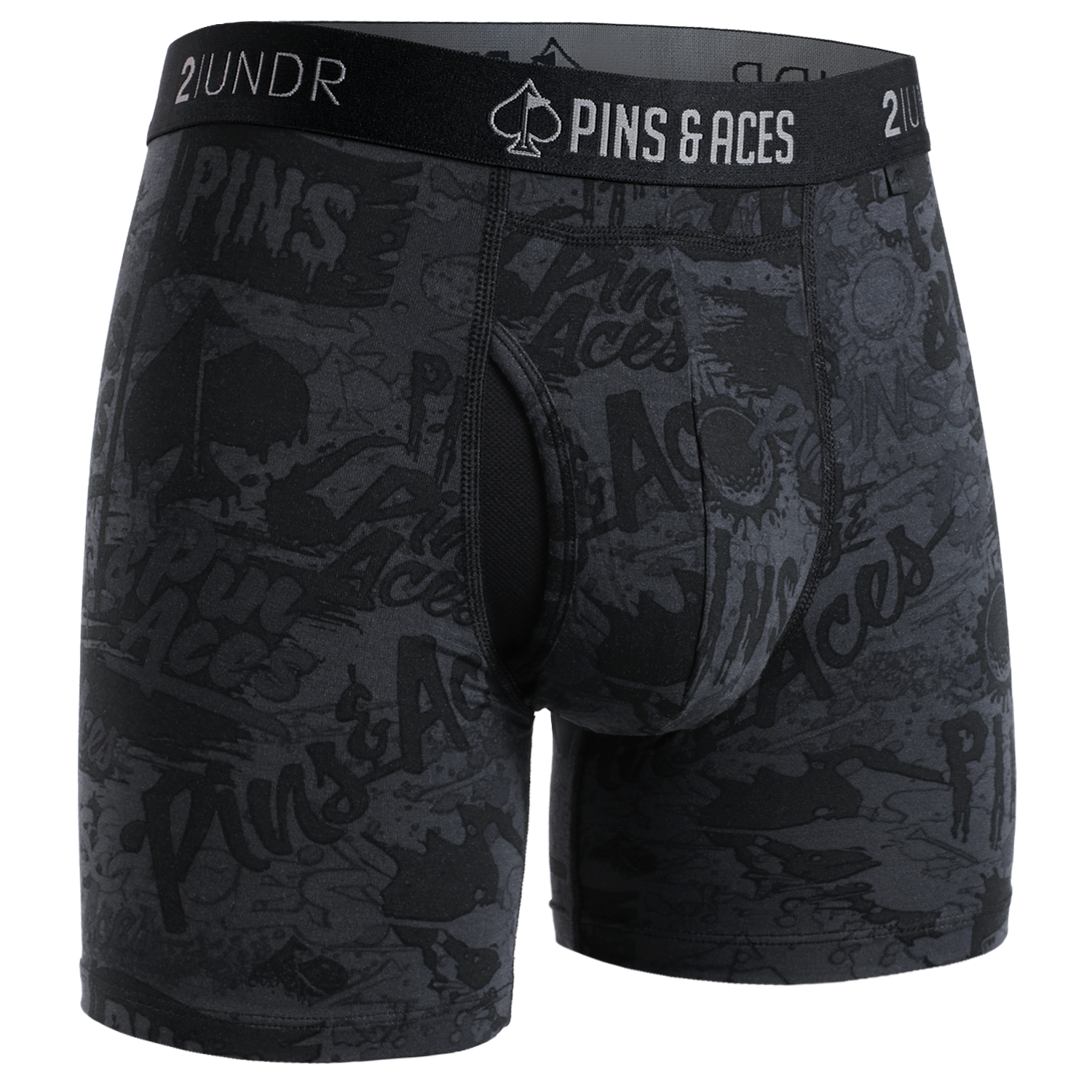 2UNDR x P&A Swing Shift 6" Box Briefs - Graffiti Splatter