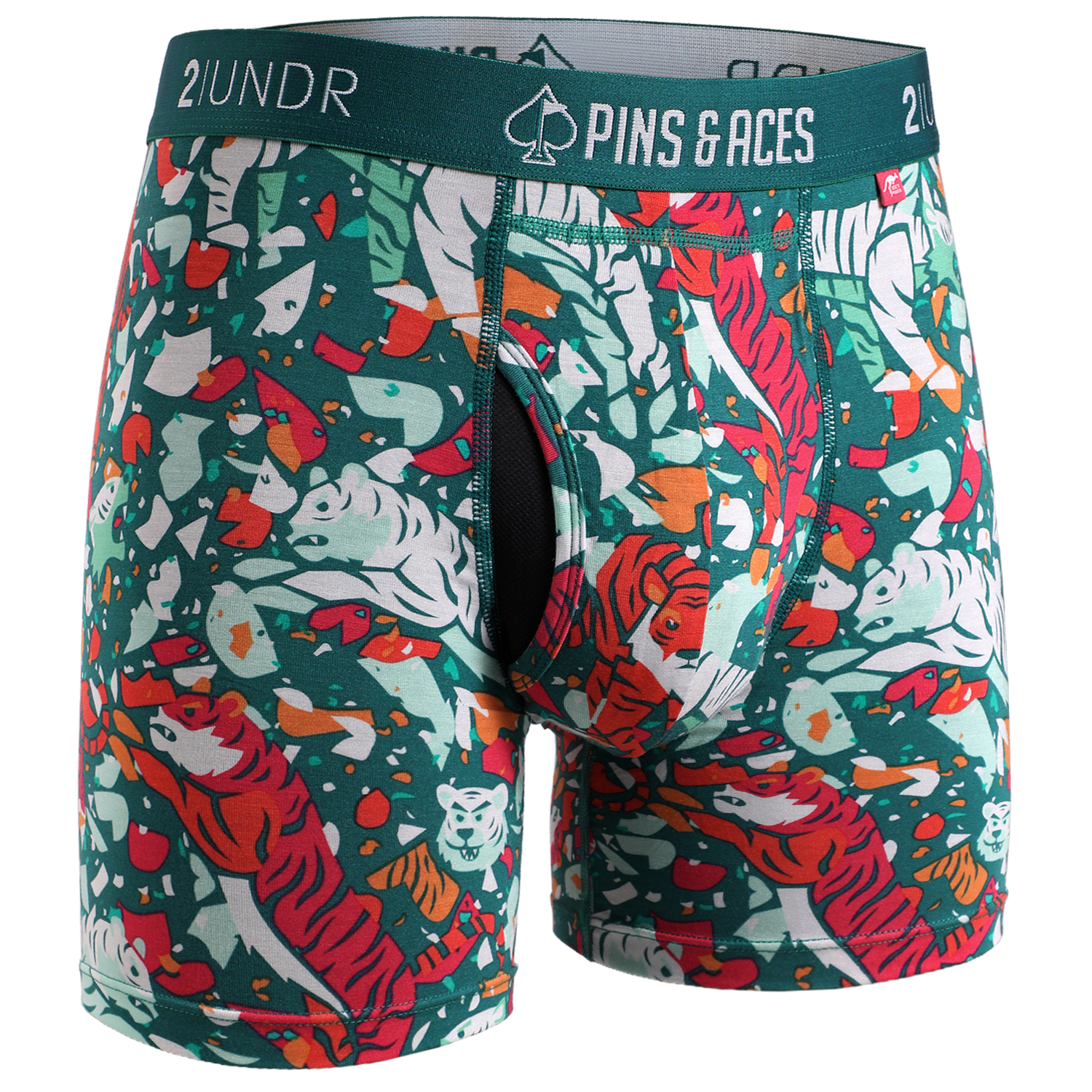 2UNDR x P&A Swing Shift 6" Box Briefs - Tiger Shatter