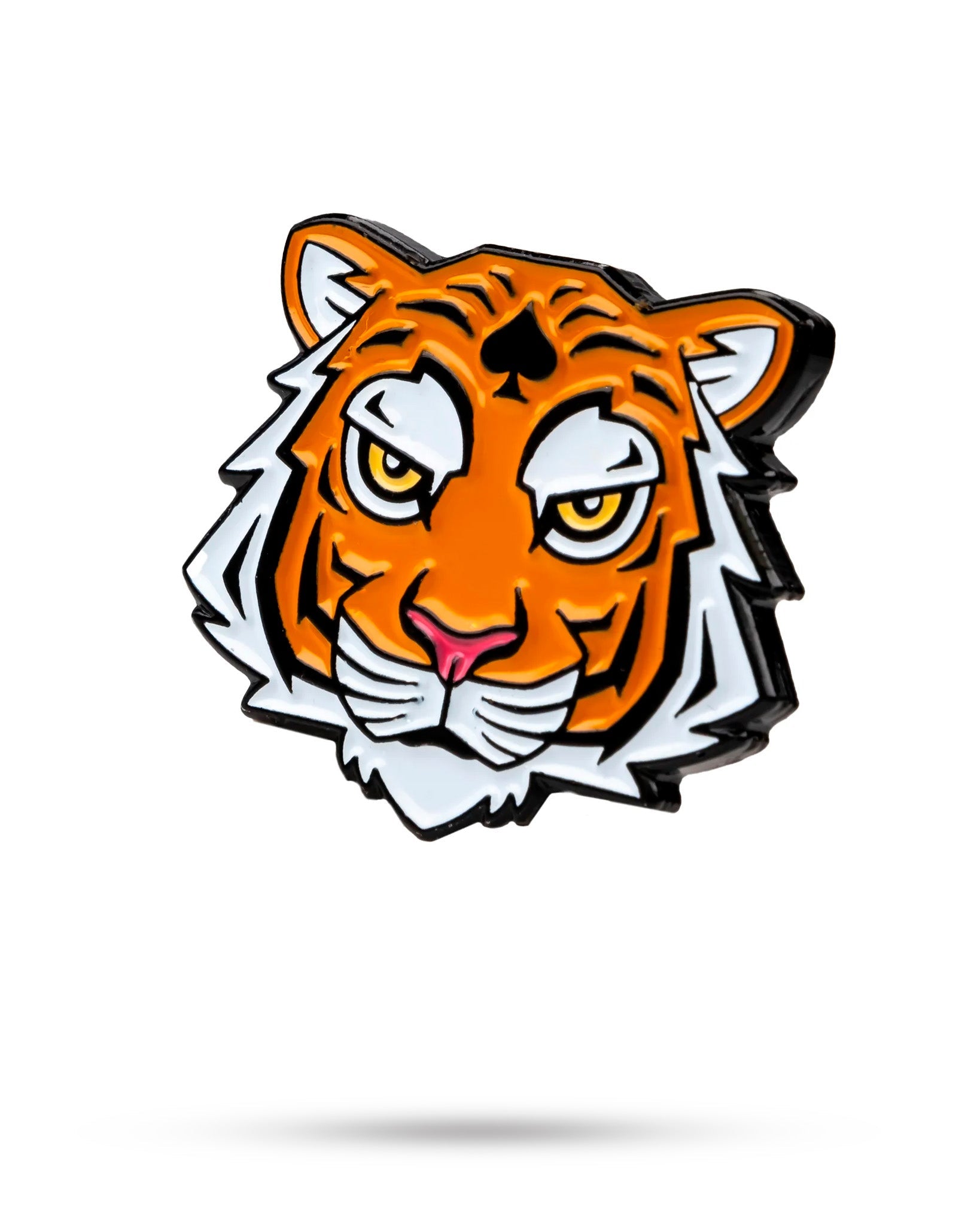 Tiger ball marker featuring a detailed tiger design, ideal for golfers.