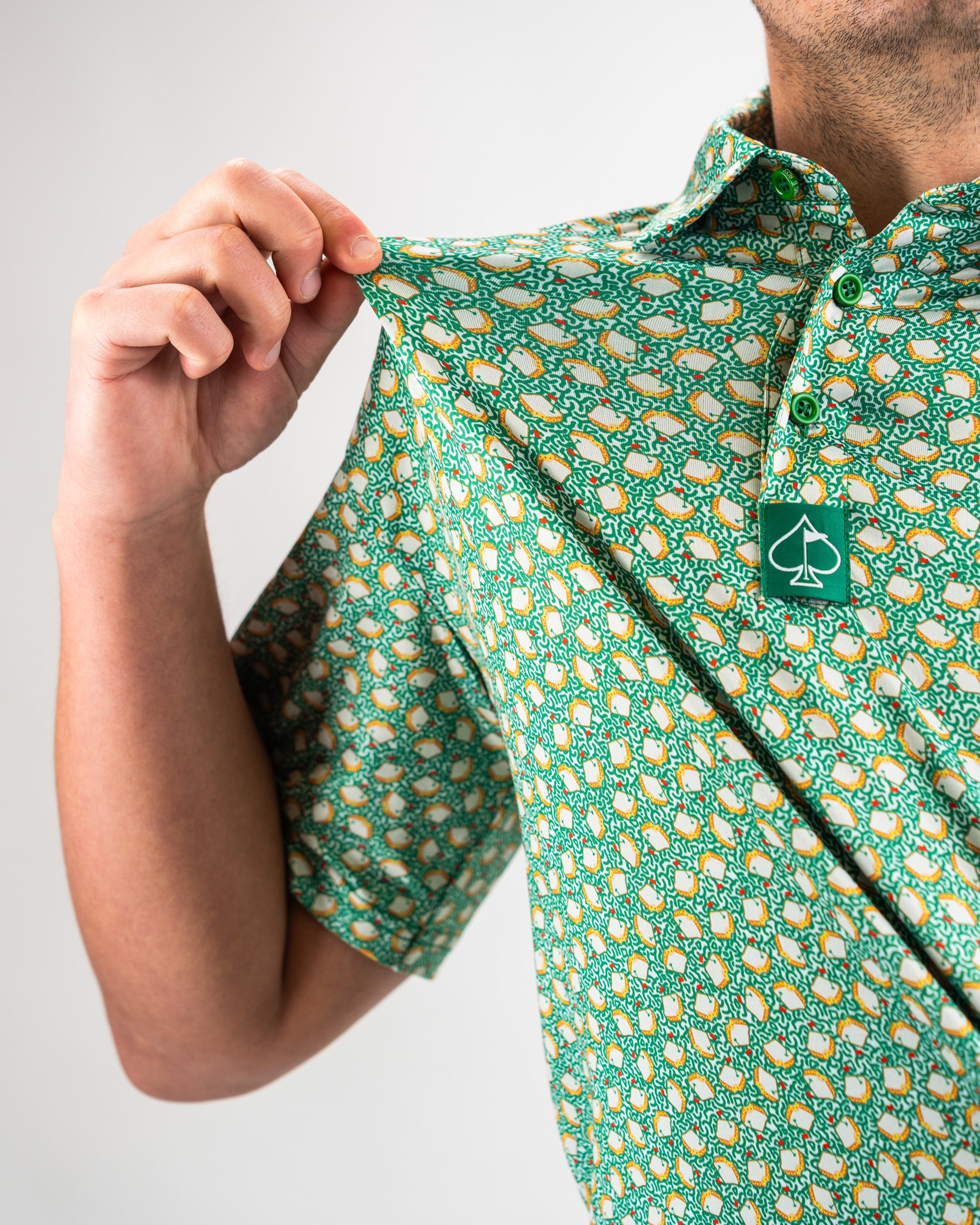 "Dancing Pimento 4.0 shirt featuring vibrant colors and a playful design on a white background."