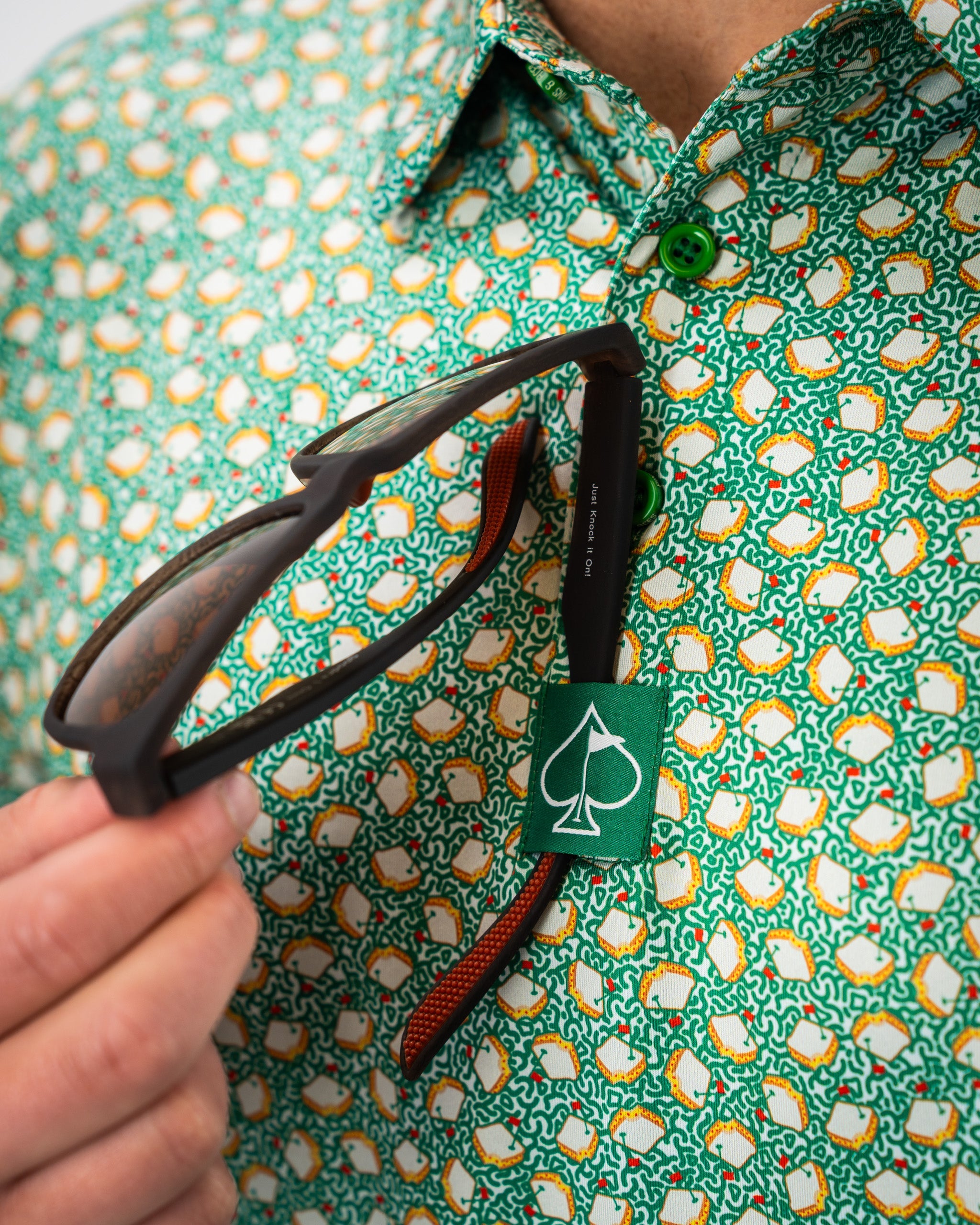Dancing Pimento 4.0 shirt featuring a vibrant graphic design with a playful theme on a white background.