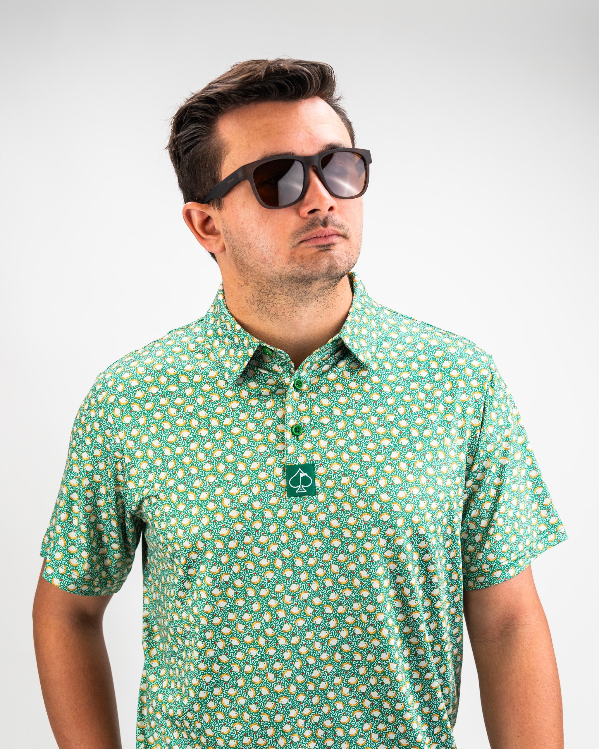 "Men's Dancing Pimento 4.0 graphic t-shirt featuring vibrant colors and a playful design."