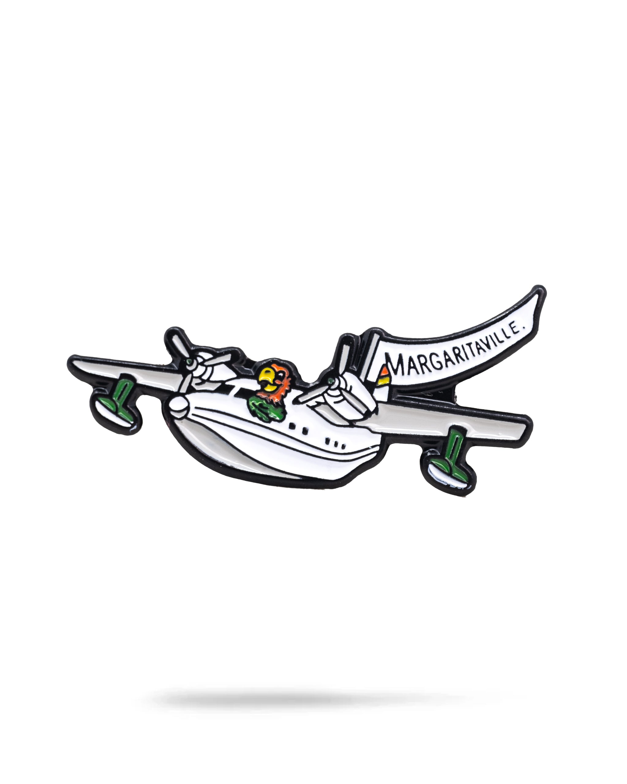 Margaritaville Hemisphere Dancer Ball Marker featuring a colorful tropical design with palm trees and ocean waves.