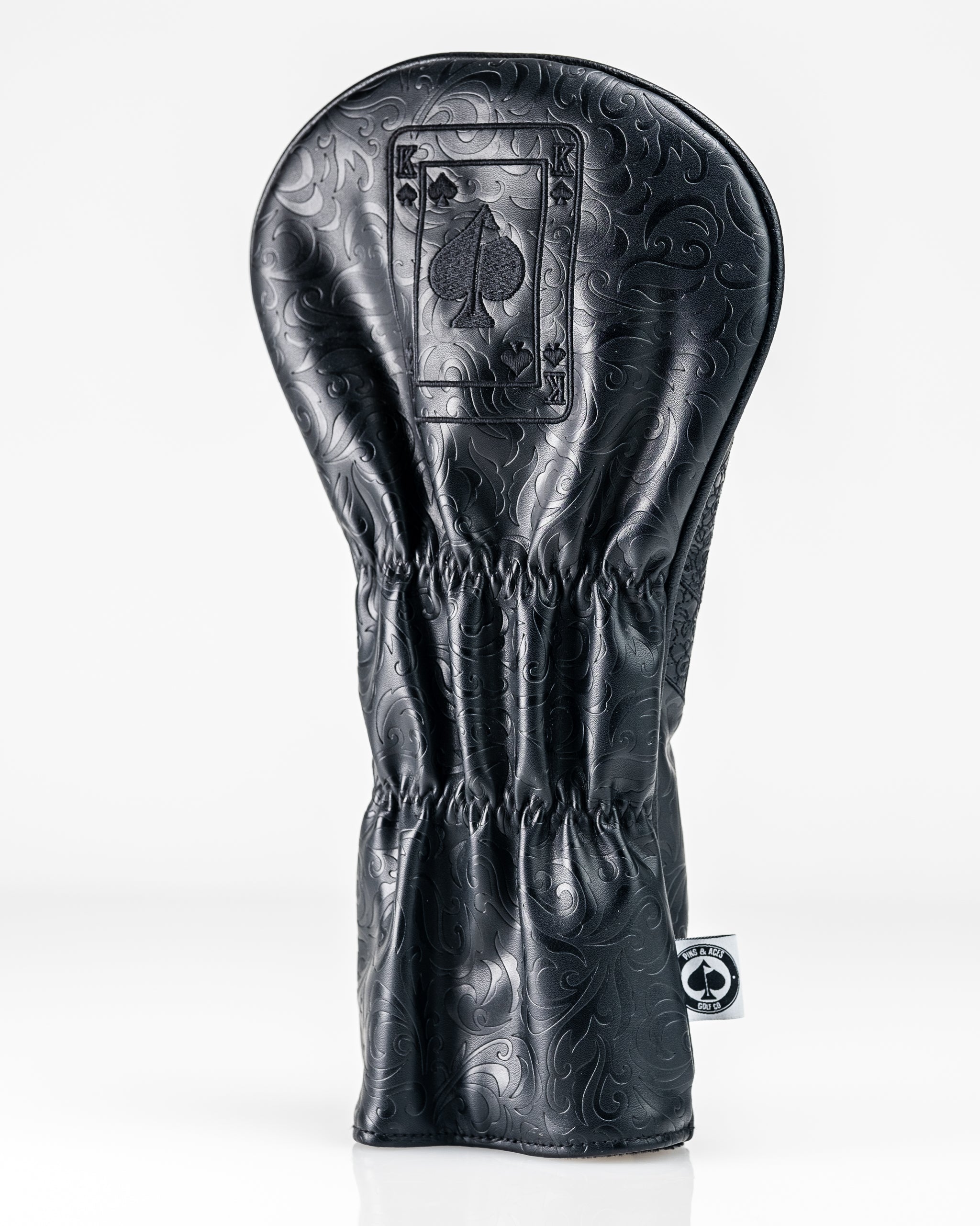 Blackout King of Spades driver cover featuring a sleek black design with a spade emblem, perfect for stylish golf enthusiasts.