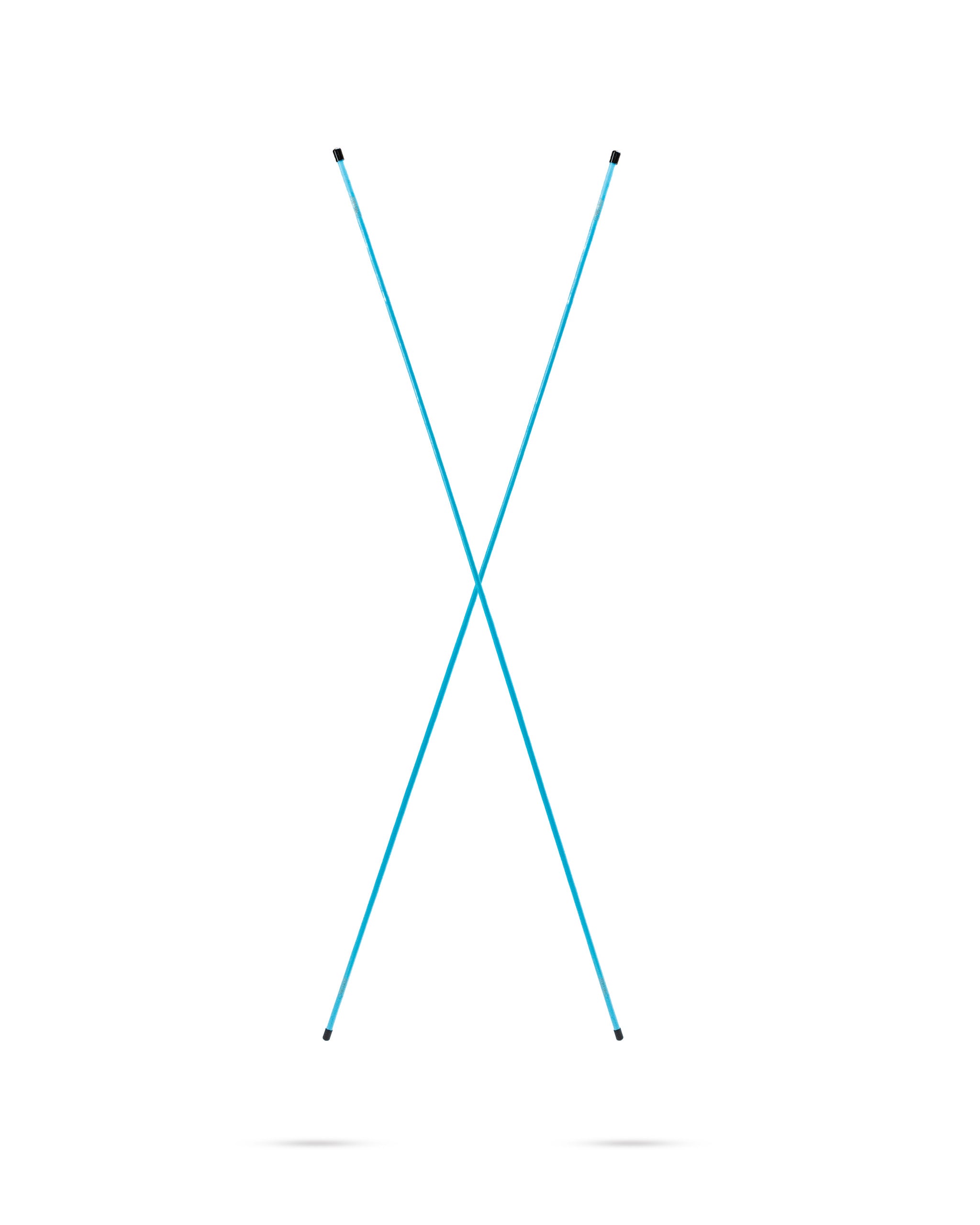 Set of 2 blue pins alignment sticks for precise marking and alignment in sports and training.