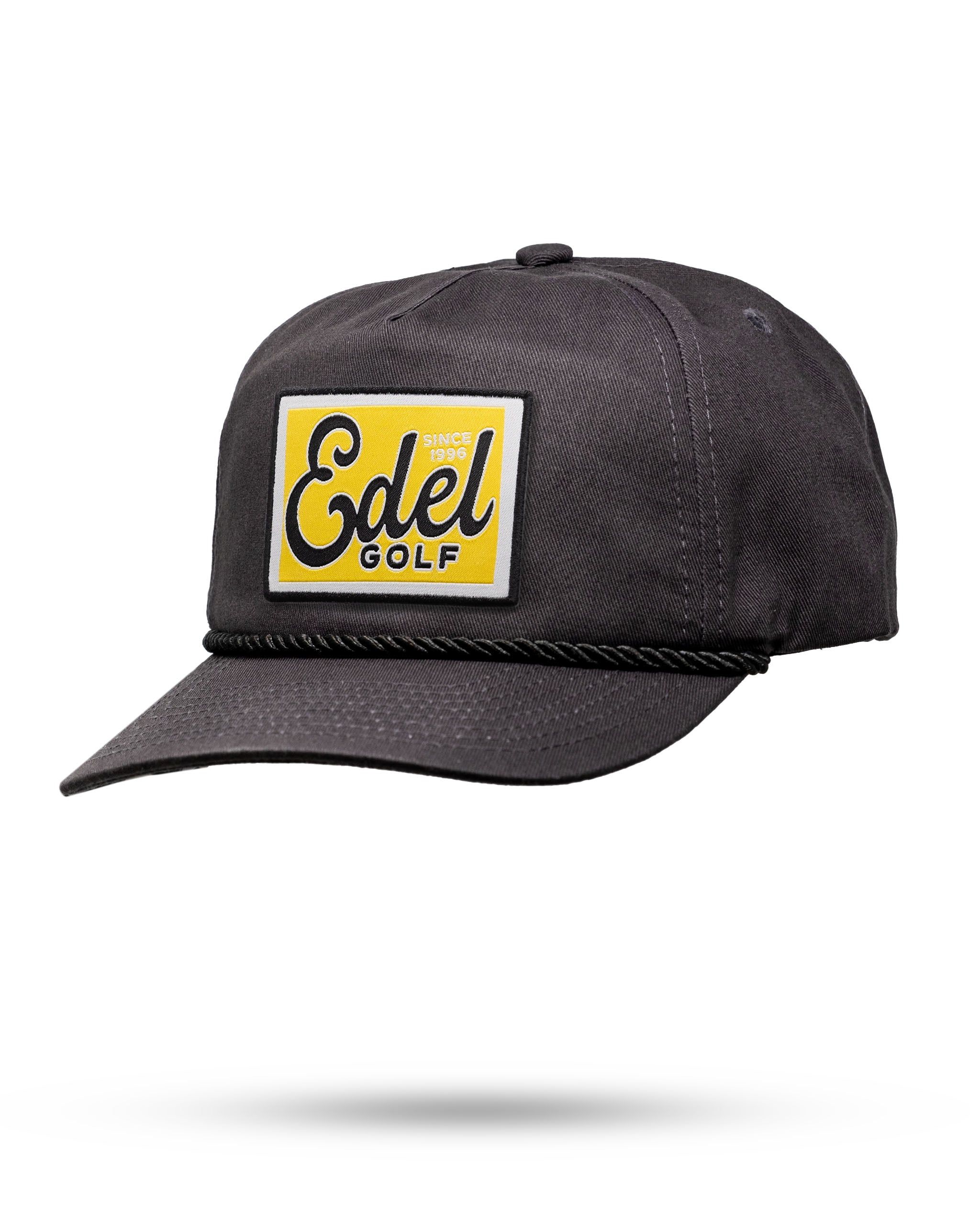 Heritage Rope Hat in Charcoal from Edel Legacy, featuring a classic design with a stylish rope detail and embroidered logo.