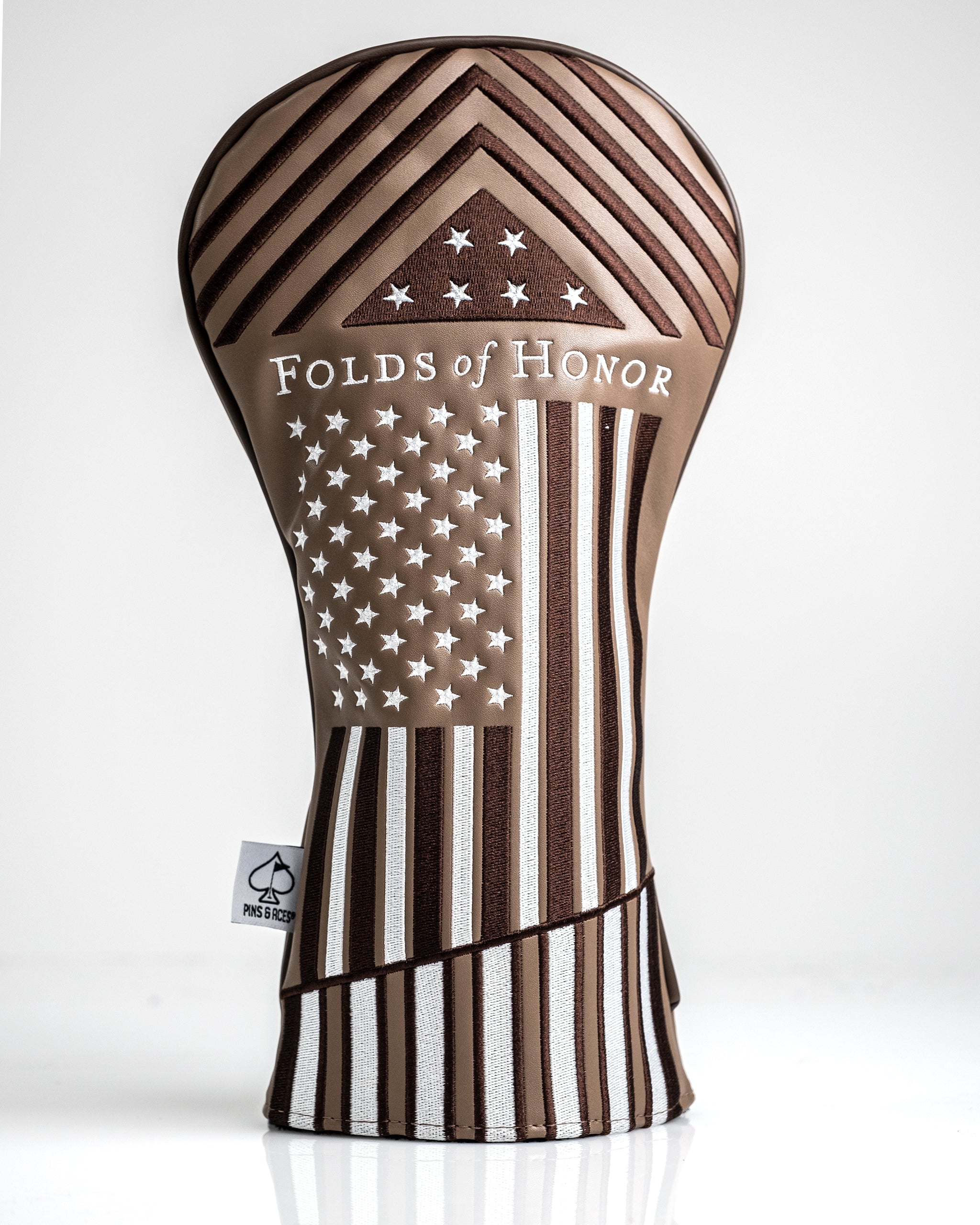 Folds of Honor 2.0 Driver Cover featuring a sleek design and patriotic colors, designed to protect golf clubs.