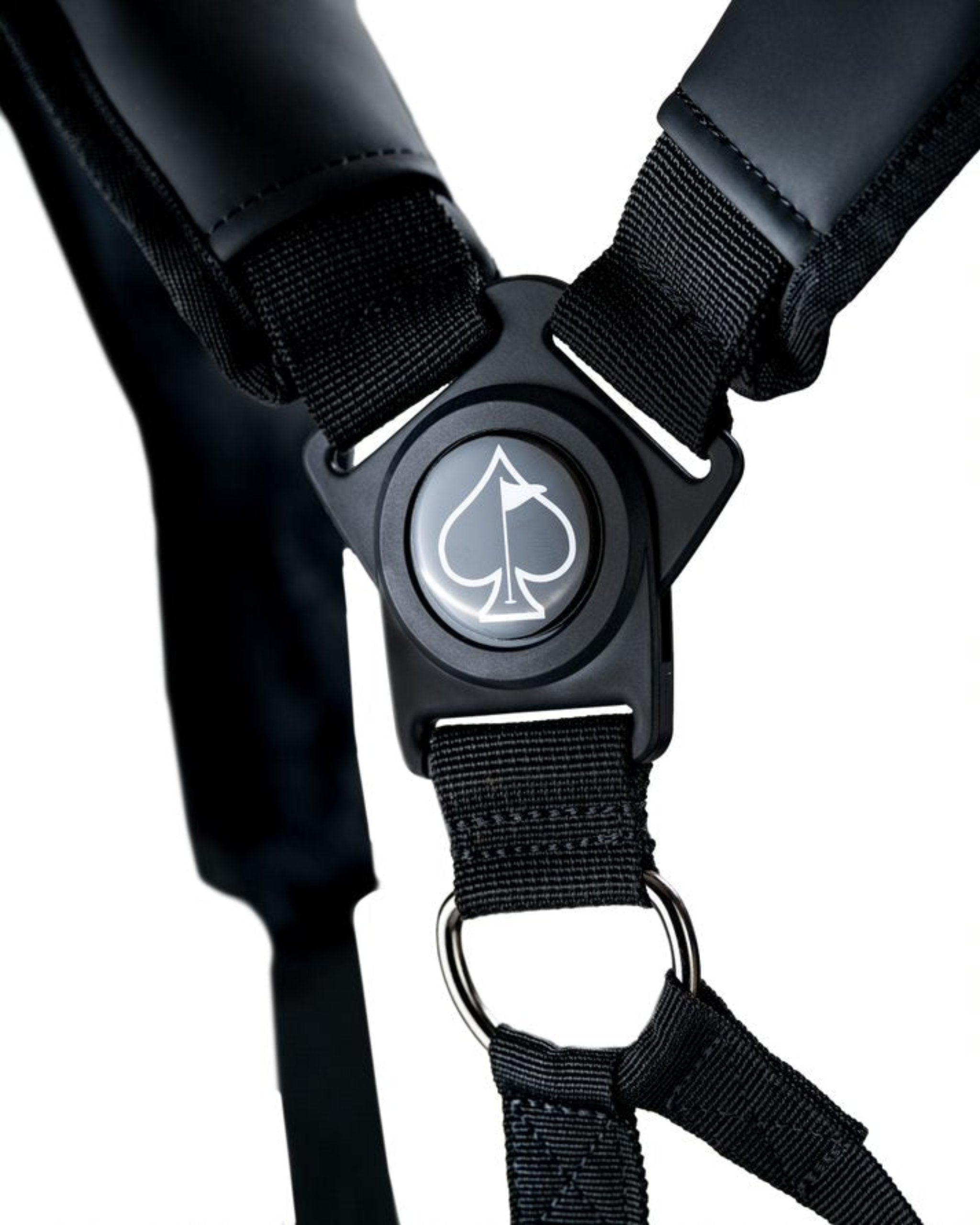 Player Preferred™ Golf Bag in Obsidian, showcasing a sleek black design with multiple pockets and a comfortable strap for easy carrying on the golf course.