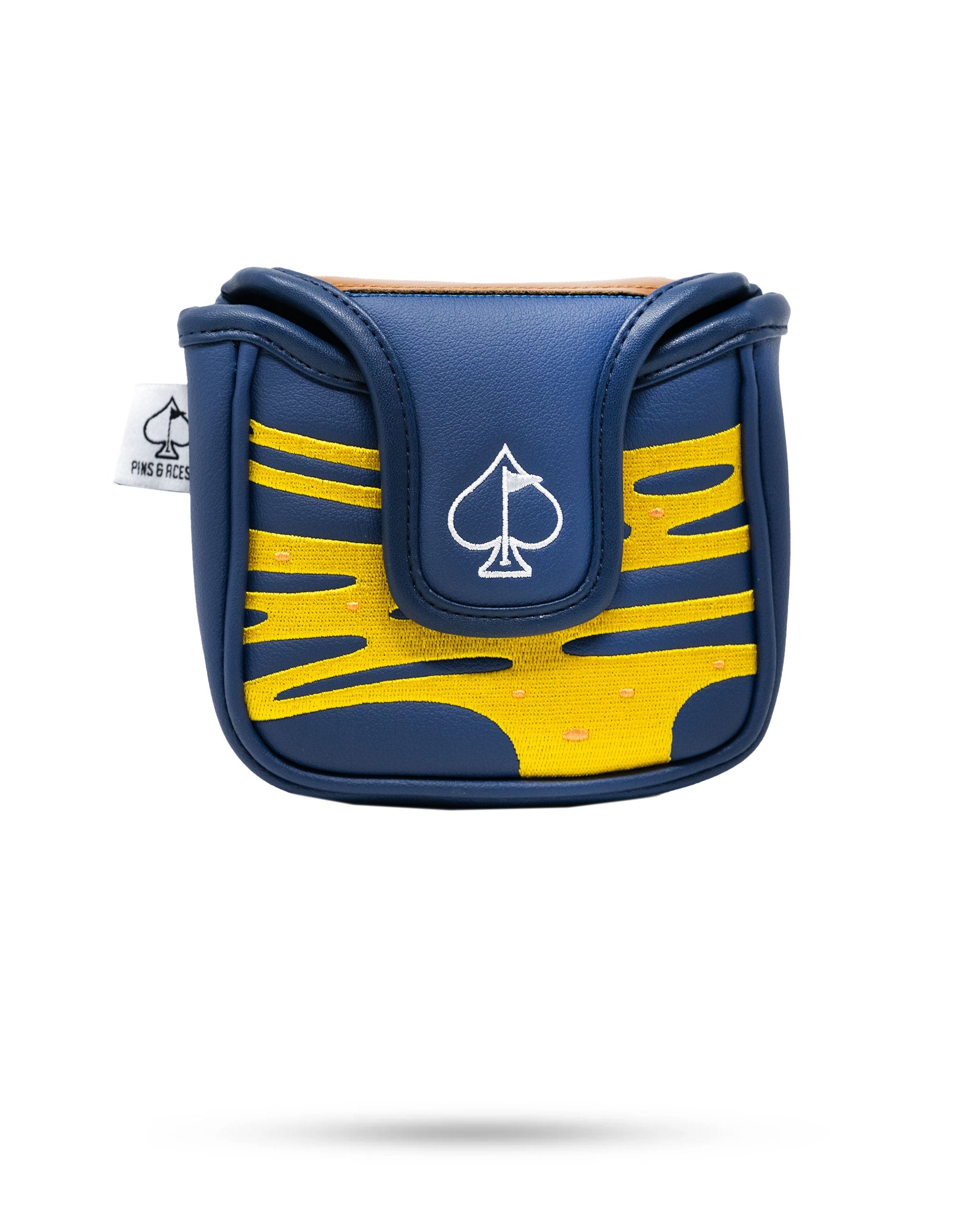 Pizza-themed mallet putter cover featuring a colorful design with a pizza slice pattern.