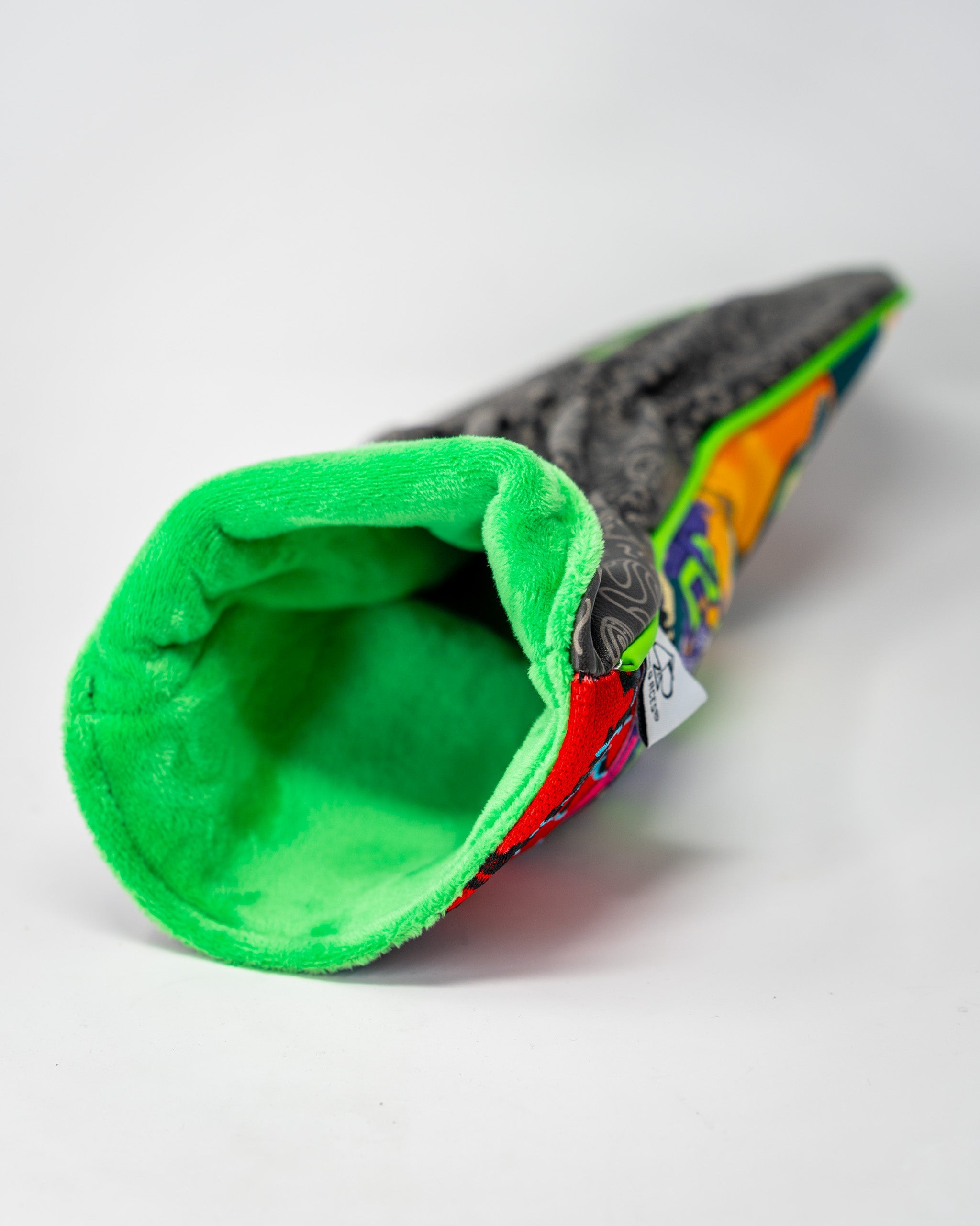 Alt text: HEYDUDE Fairway Cover featuring a stylish design with a vibrant color scheme and logo, ideal for golf clubs.