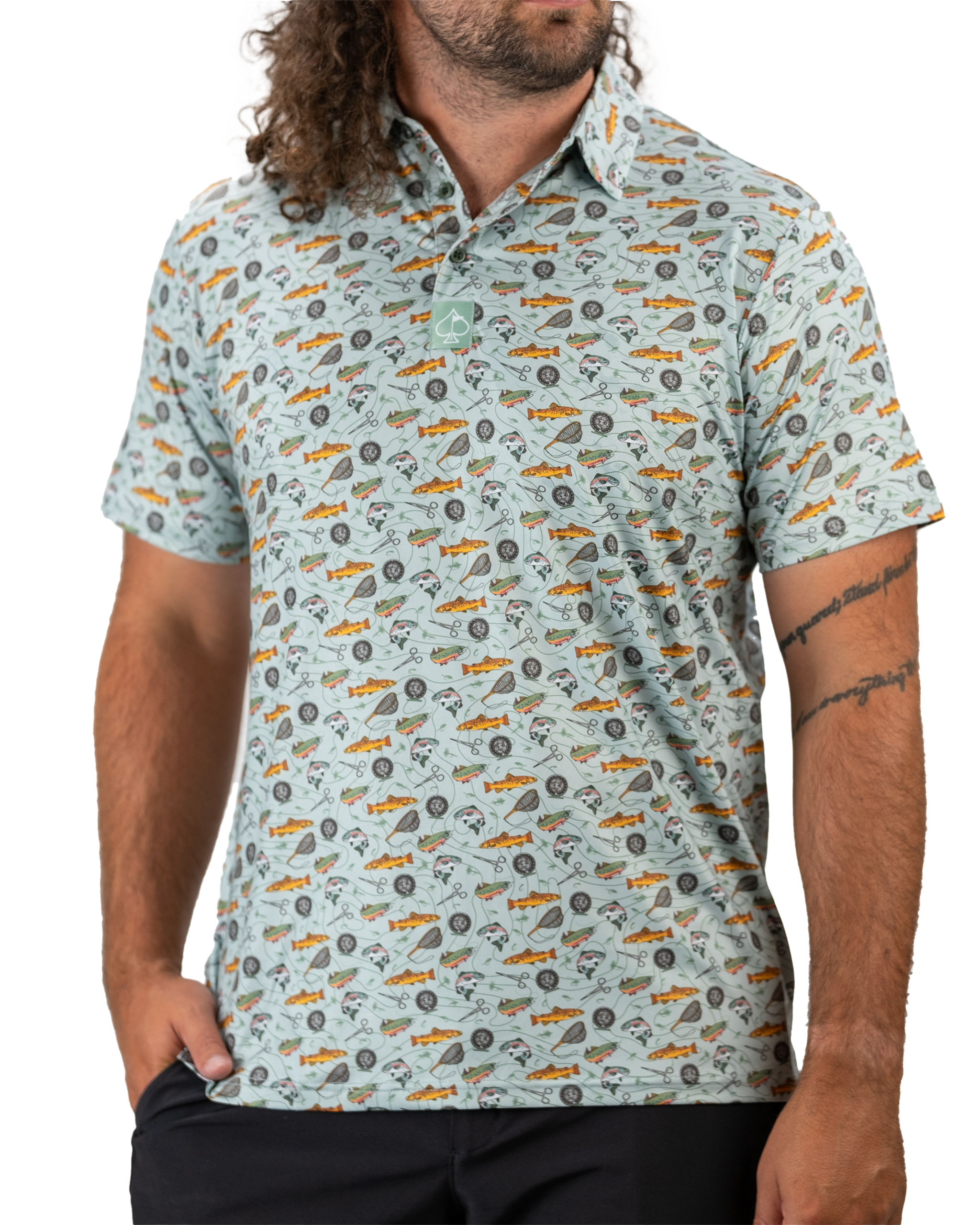 Model demonstrating the Catch and Release fishing tool, showcasing its ergonomic design and functionality in an outdoor setting.