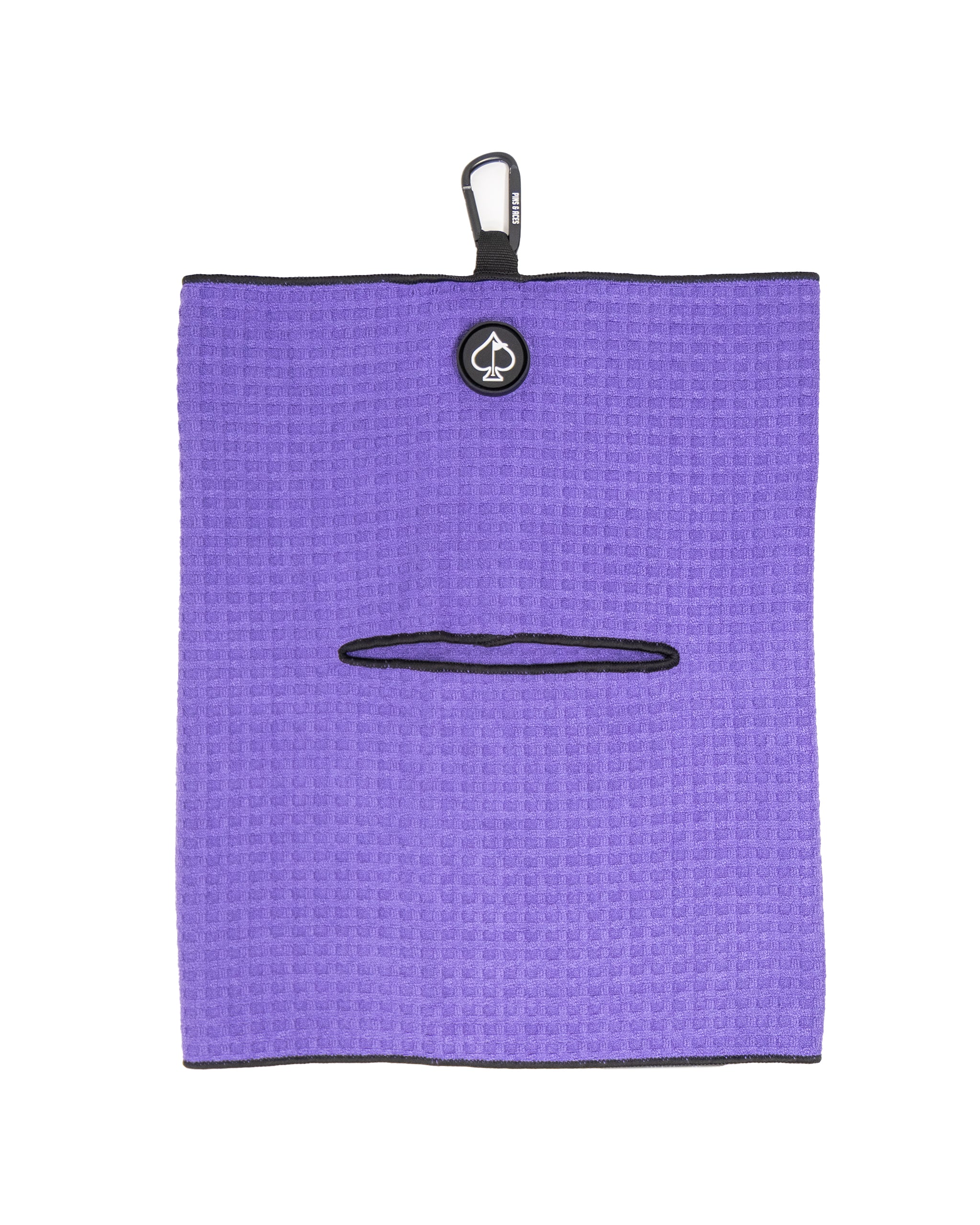 Magnetic towel in grape color, showcasing its soft texture and integrated magnetic feature for easy attachment.