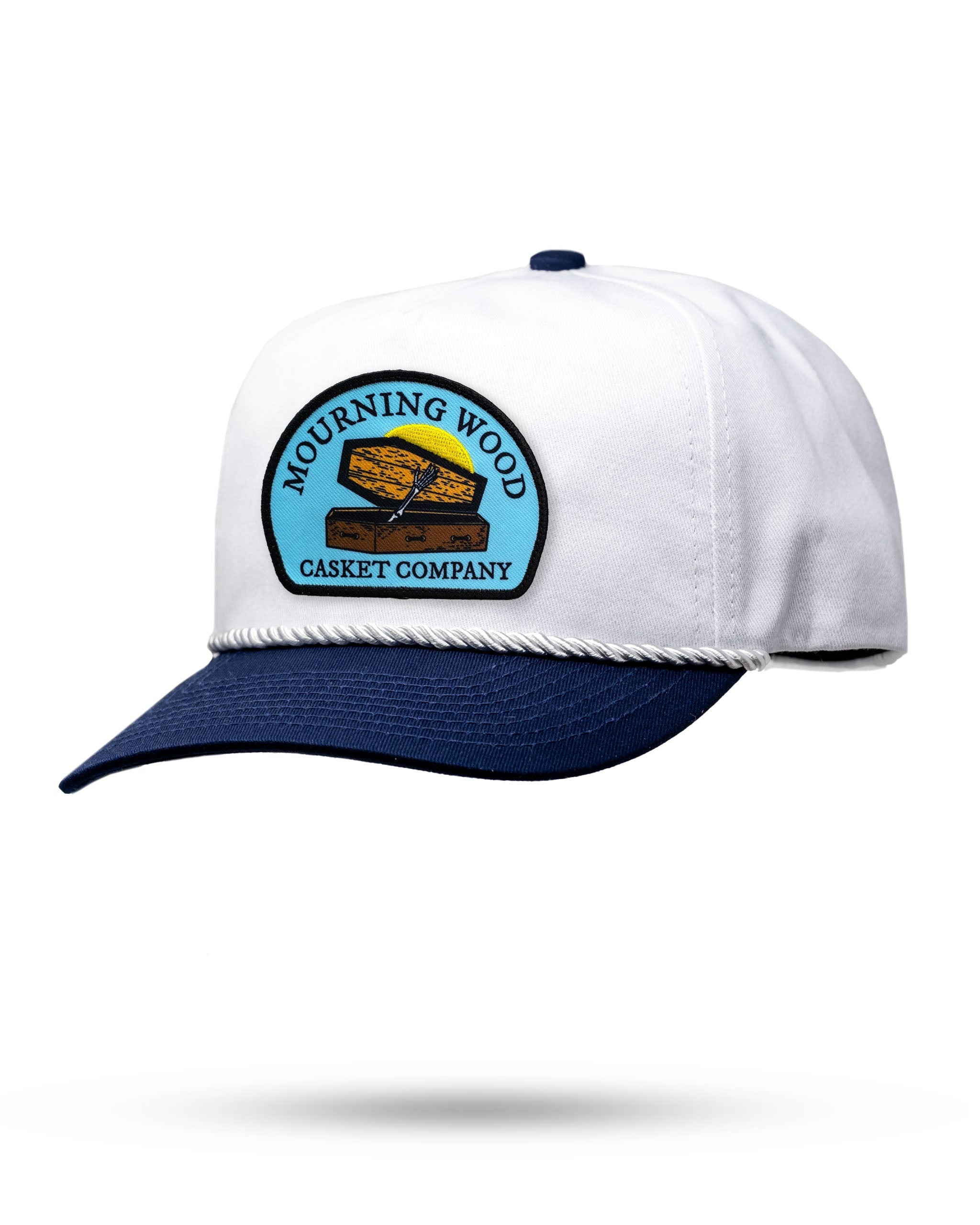 Heritage Rope Hat in Mourning Wood color, featuring an Admiral style with a classic rope detail on the front.