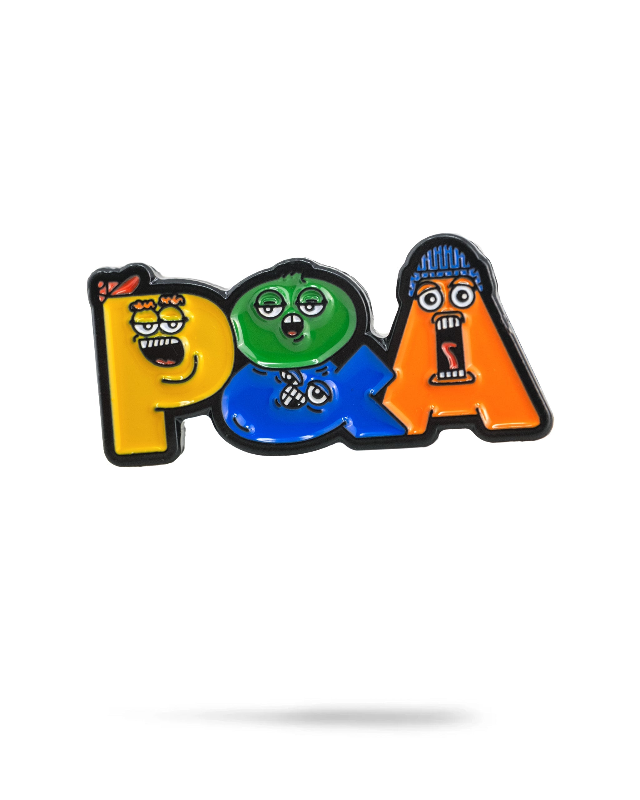 "P&A Buddies Ball Marker featuring a colorful cartoon graphic, ideal for golfers."