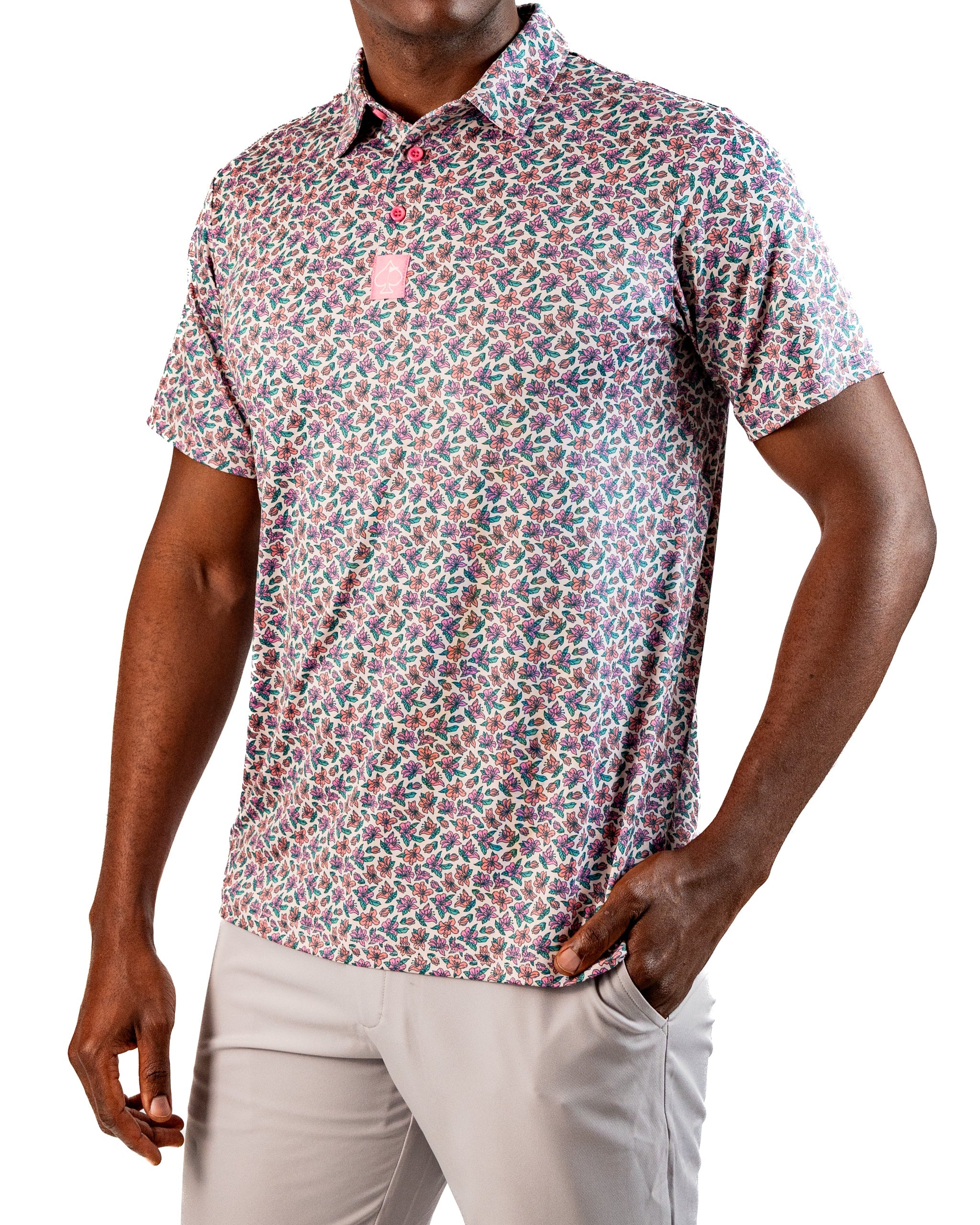 Light Azalea Men's Golf Polos - Augusta 2026 Collection