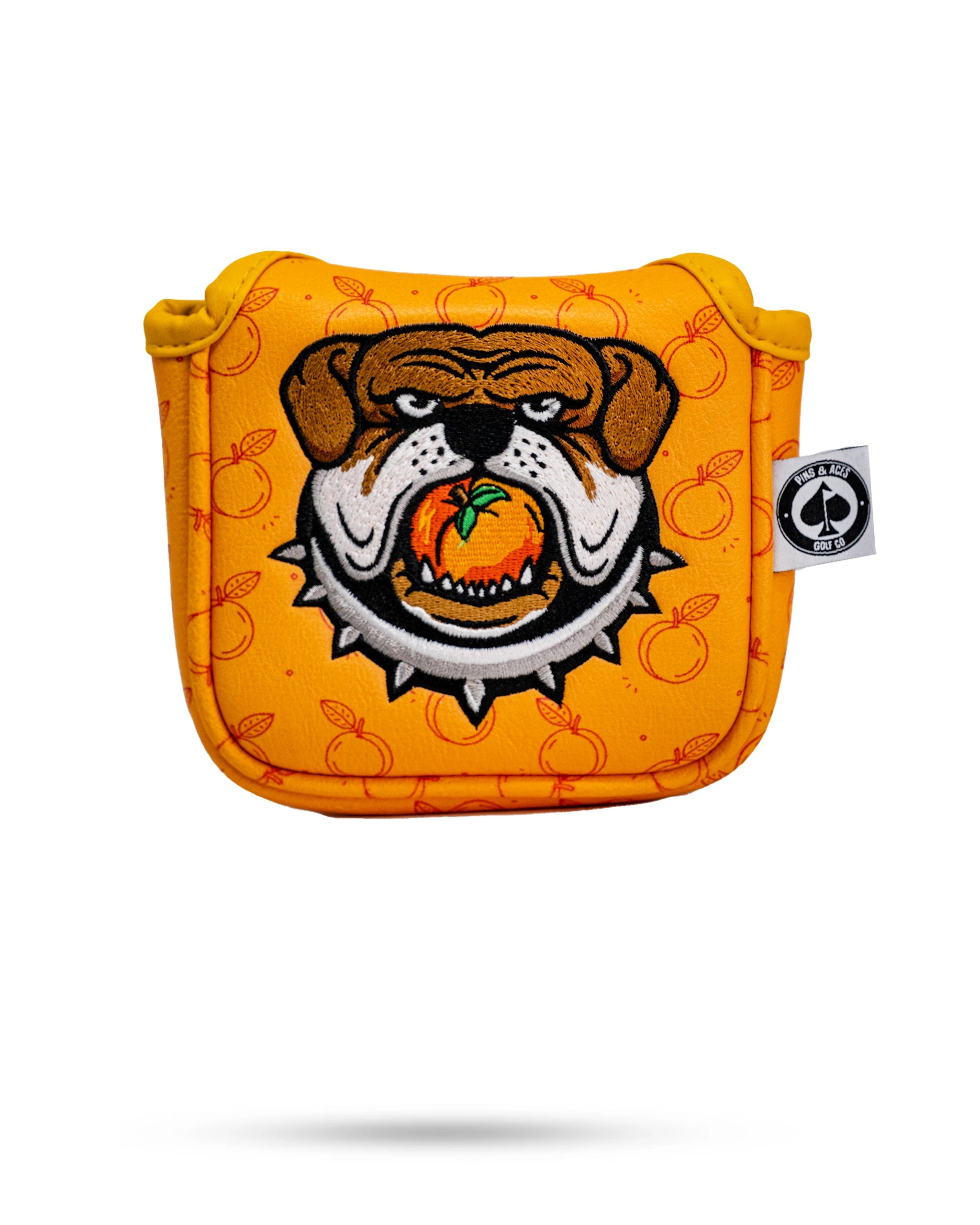 Dawg Country Mallet Putter Cover featuring a playful dog design on a vibrant background.