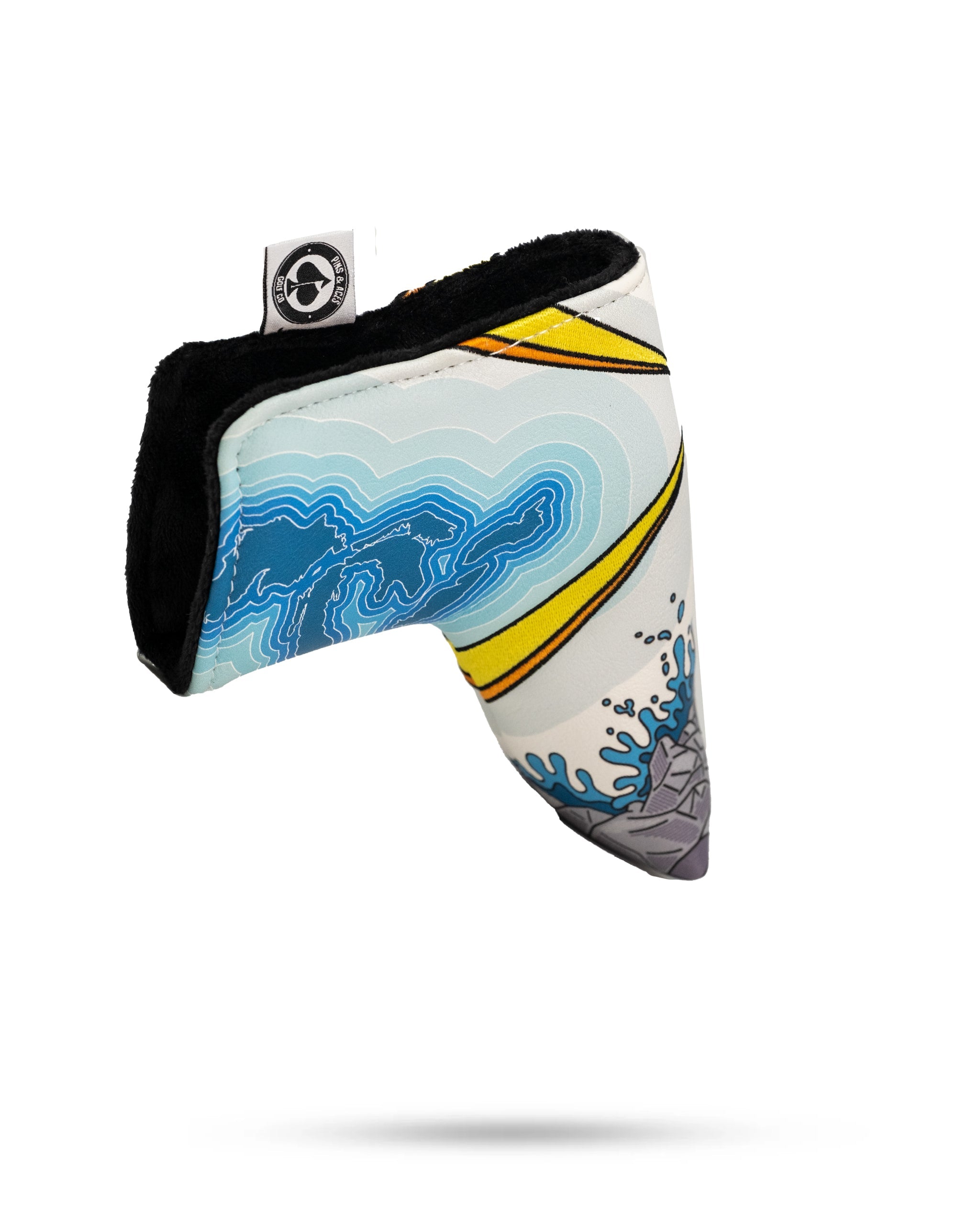 Great Lakes Blade Putter Cover featuring a vibrant design, ideal for protecting golf putters.