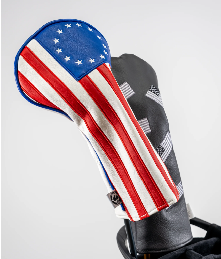 Betsy Ross driver cover featuring a vintage American flag design, perfect for golfers who want to showcase their patriotism.
