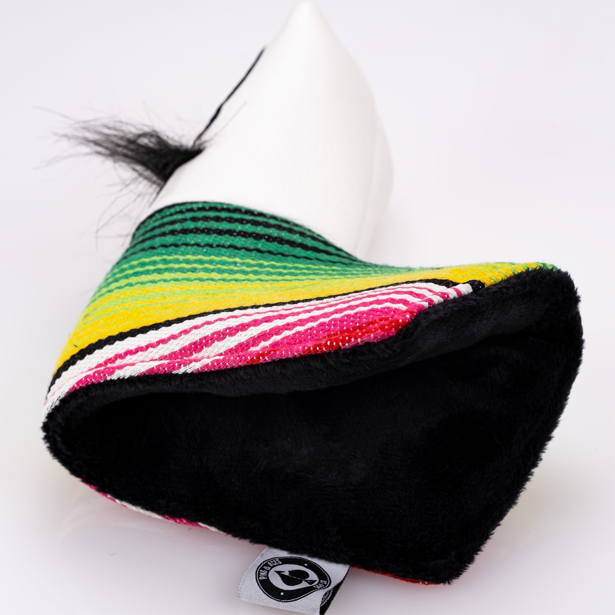 Mustache sugar skull design on a white blade putter cover.