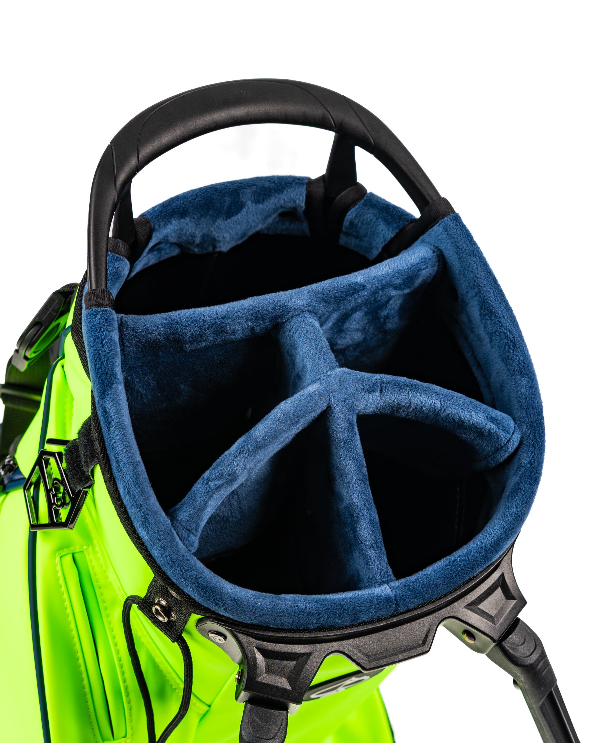 Spacious Player Preferred Golf Bag in Electric Tide with a soft, divided interior for organized club storage.