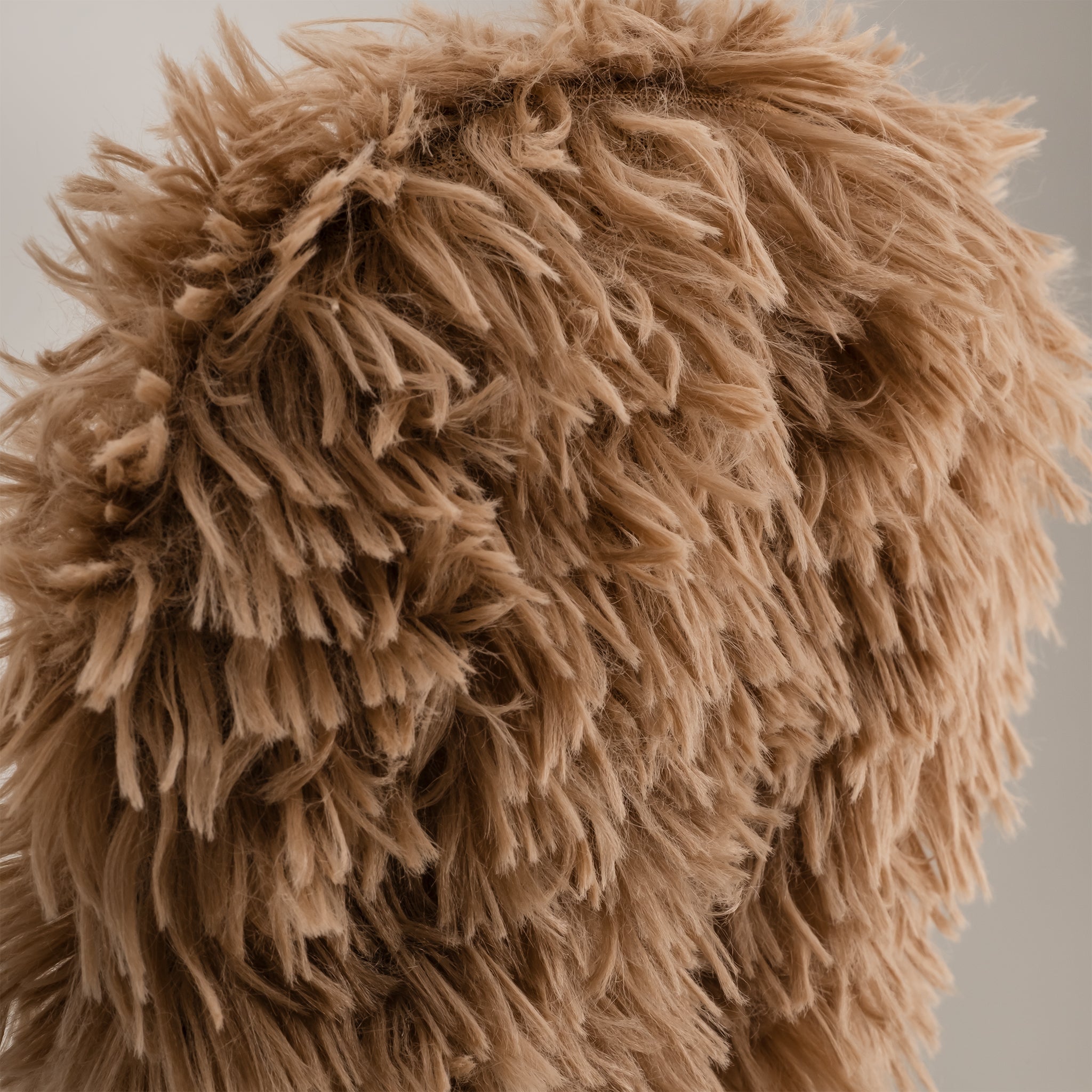 Sasquatch driver cover for golf clubs, featuring detailed stitching and a playful Sasquatch design in earthy tones.