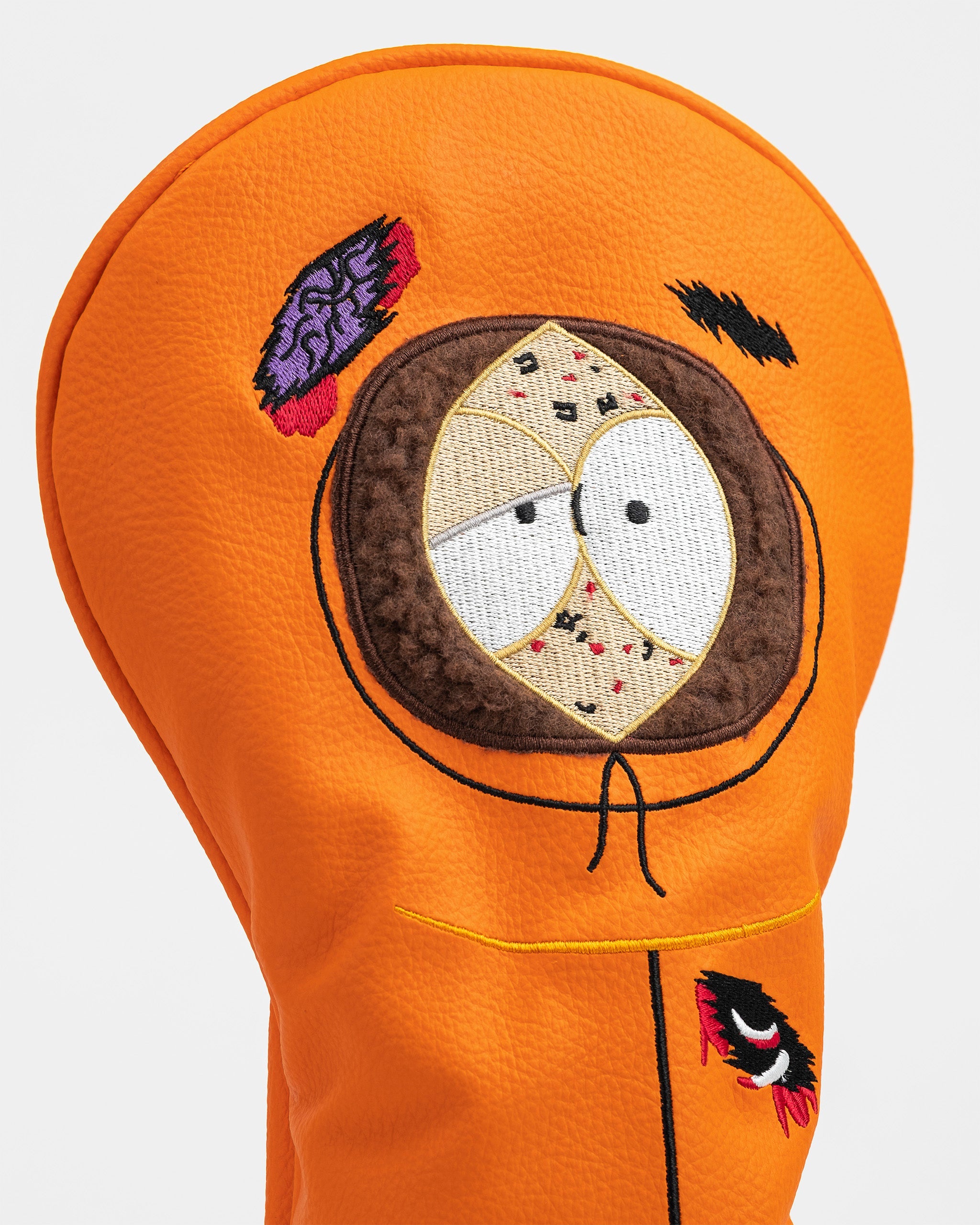 South Park Kenny Driver Cover featuring Kenny McCormick in an orange parka with a playful design.