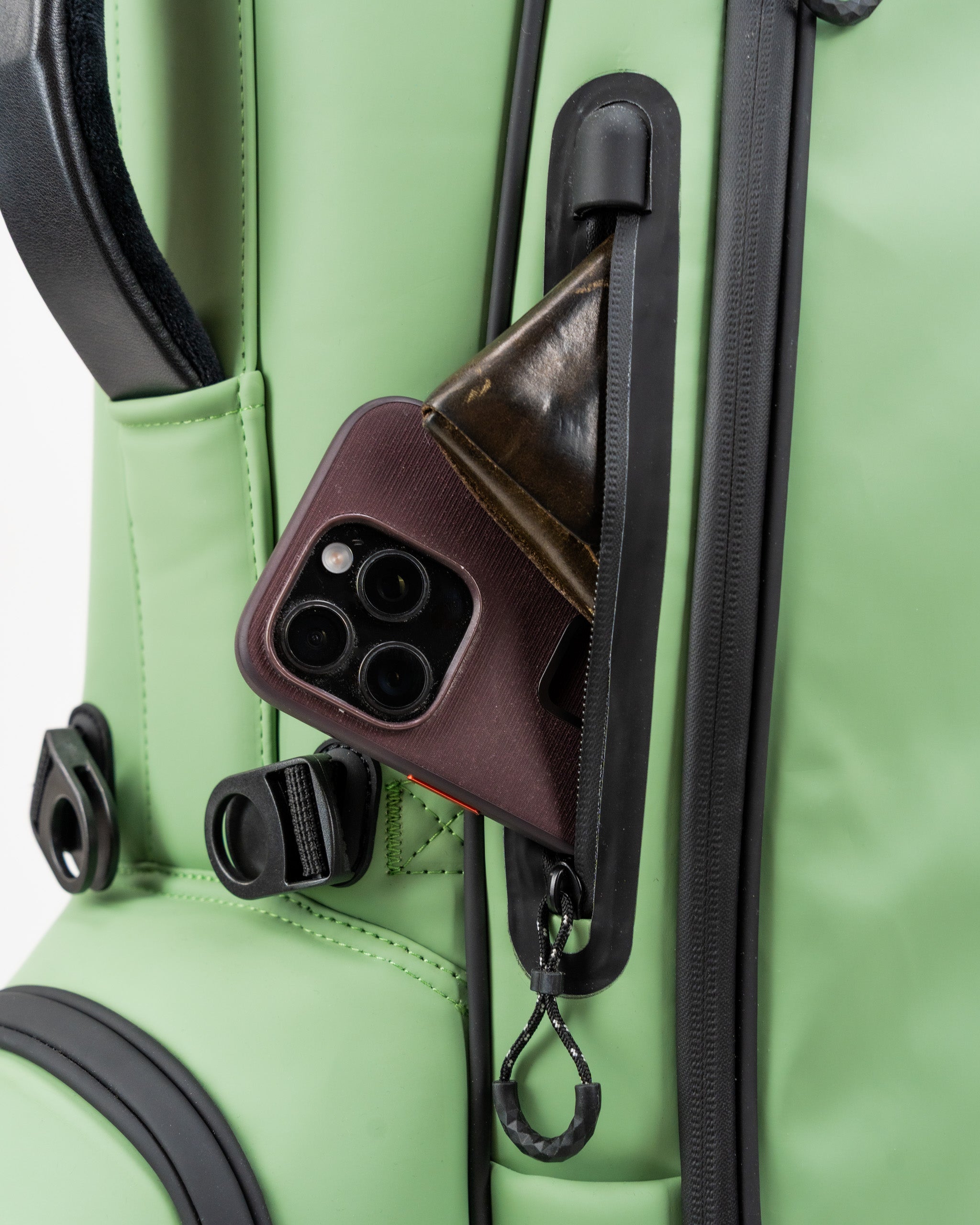 Player Preferred™ Golf Bag in Sage color, featuring multiple pockets and a durable design, ideal for golfers.