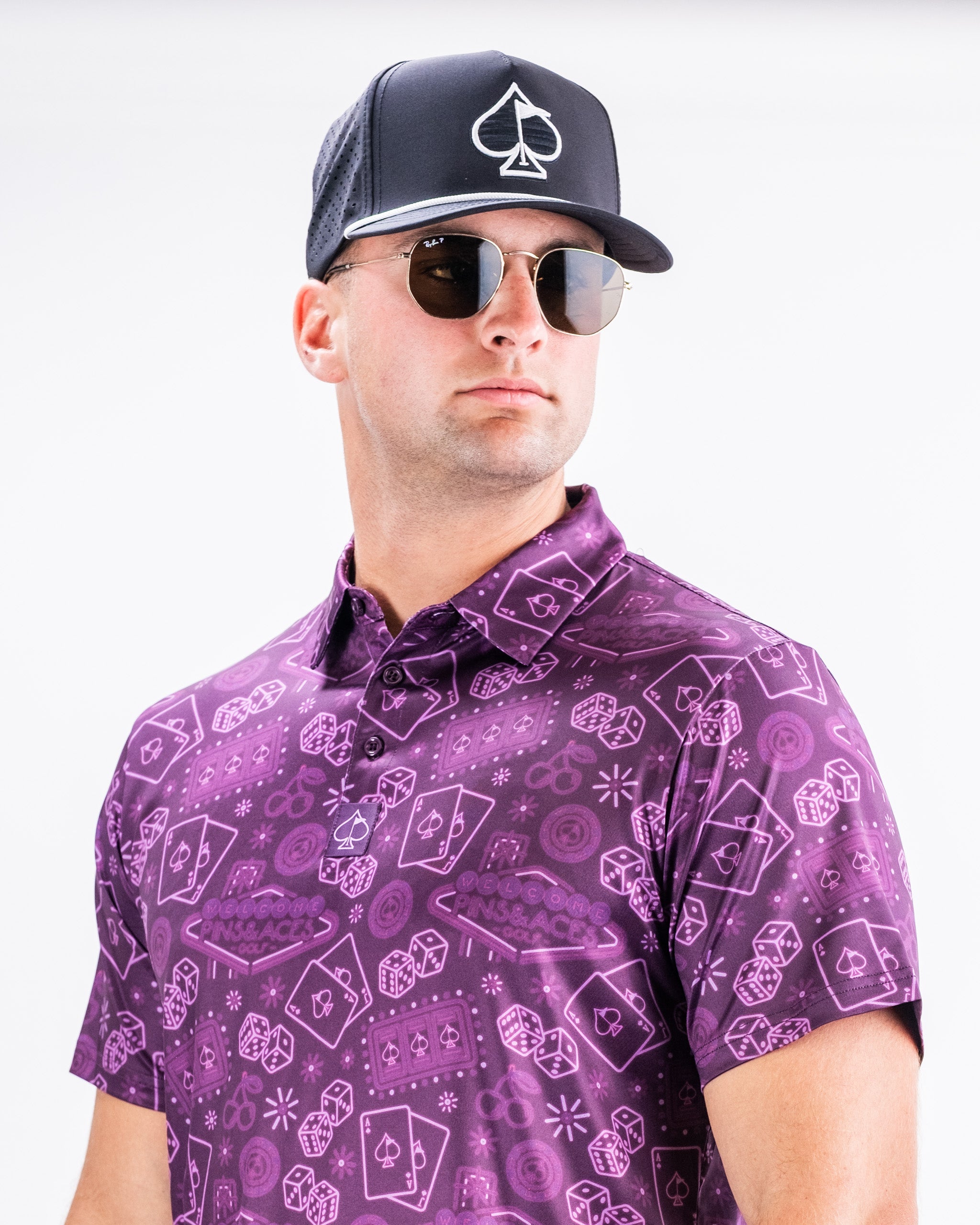 Men's Big Ace Purple jacket featuring a modern design and lightweight fabric.