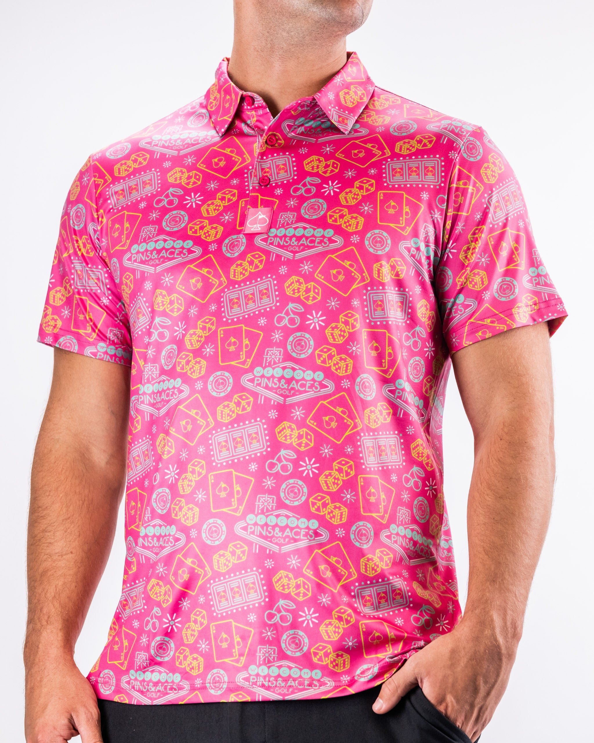 Big Ace Fuchsia men's sneaker with a vibrant pink upper and white accents, set against a neutral background.