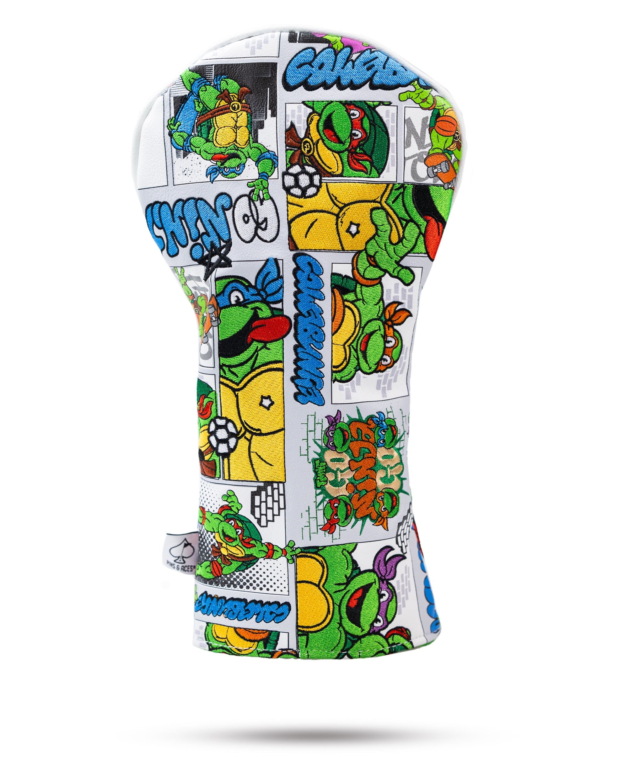 TMNT Comics Driver Cover featuring colorful illustrations of Teenage Mutant Ninja Turtles with comic book-style graphics.