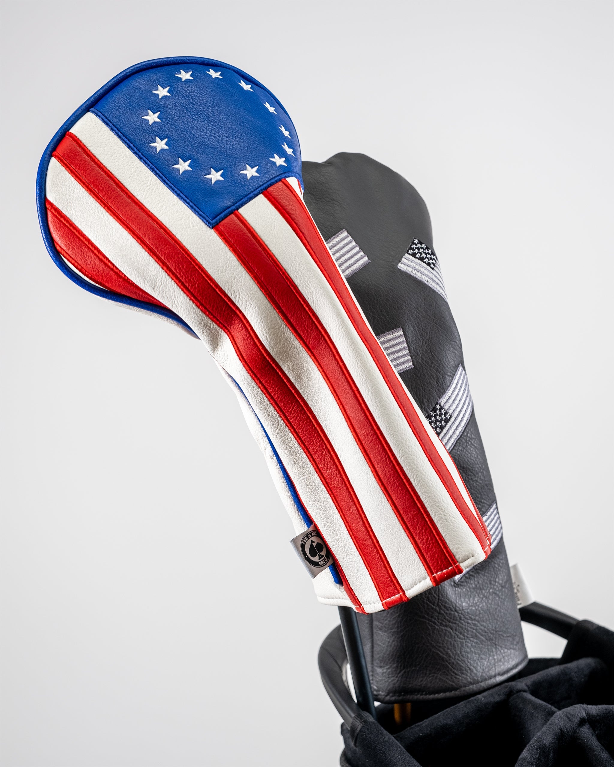 Betsy Ross driver cover featuring a traditional American flag design, showcasing red and white stripes with a blue field and white stars.