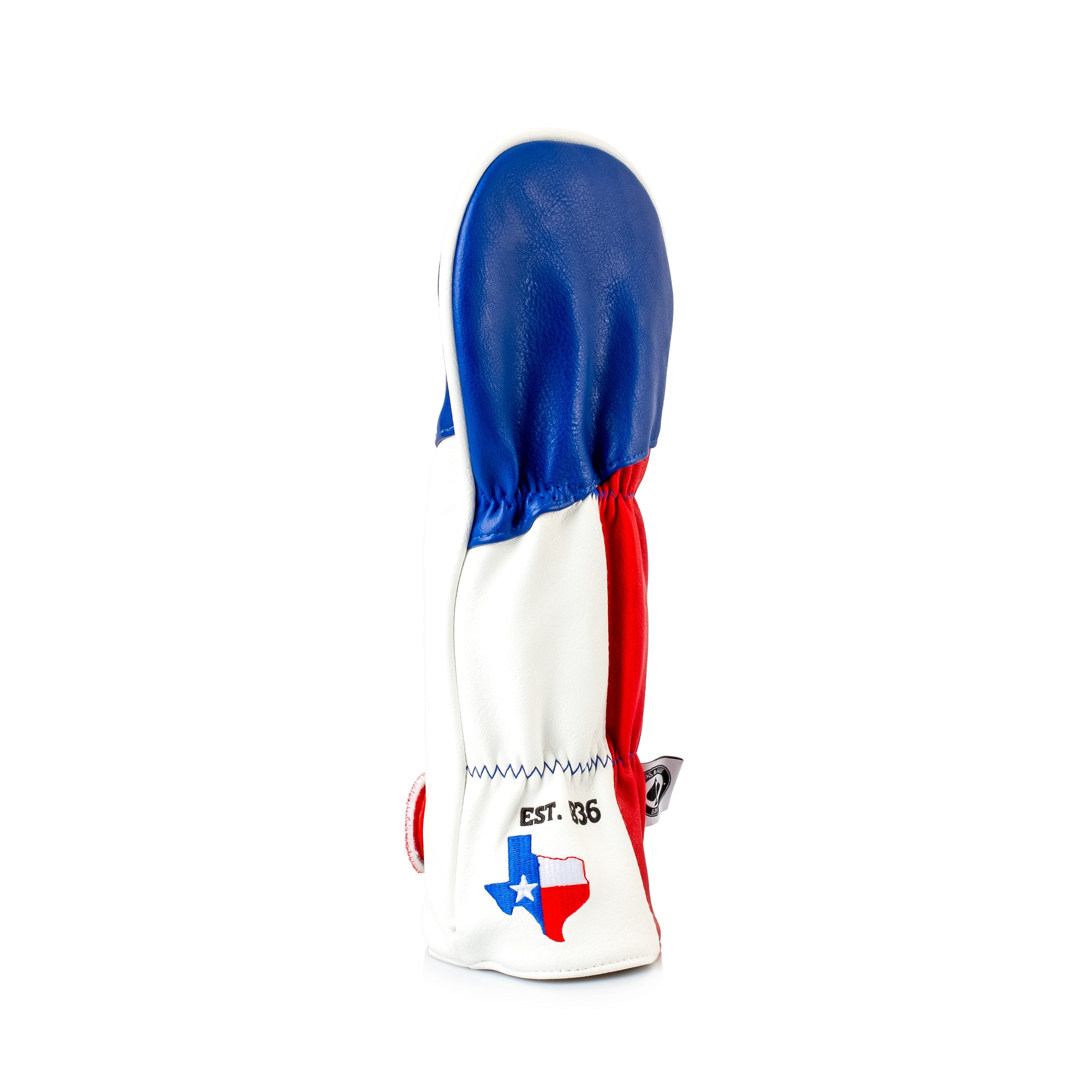 Texas Lone Star Fairway Cover featuring a bold star design in red, white, and blue, suitable for golf clubs.